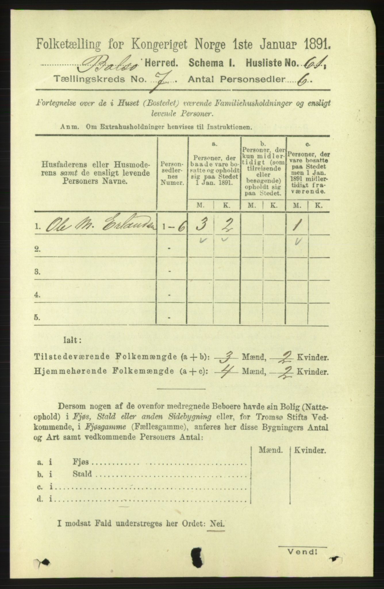 RA, 1891 census for 1544 Bolsøy, 1891, p. 4184