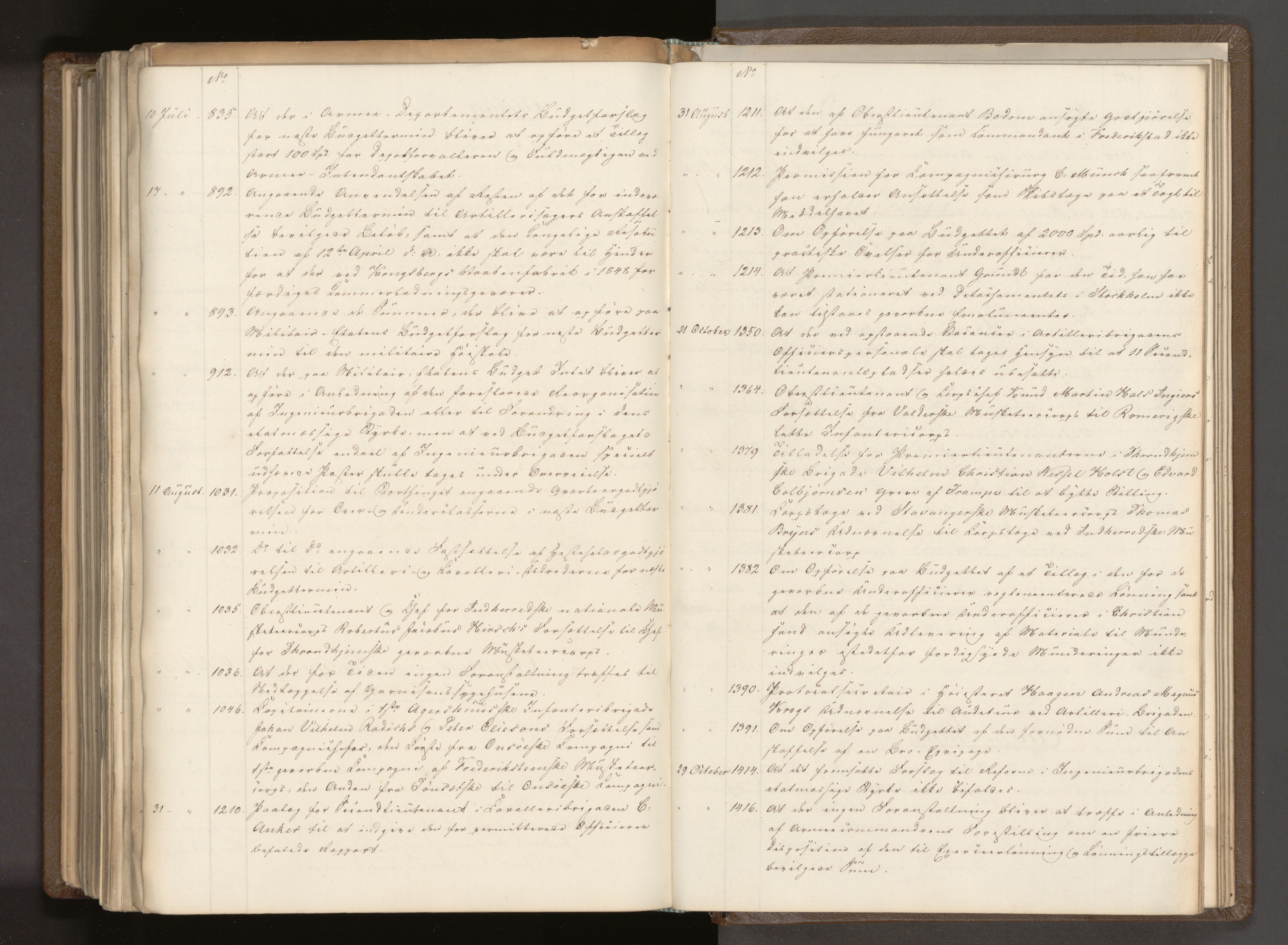 Statsrådssekretariatet, AV/RA-S-1001/A/Ab/L0066: Kgl. res. nr. 724-1743, 2. halvår, 1847