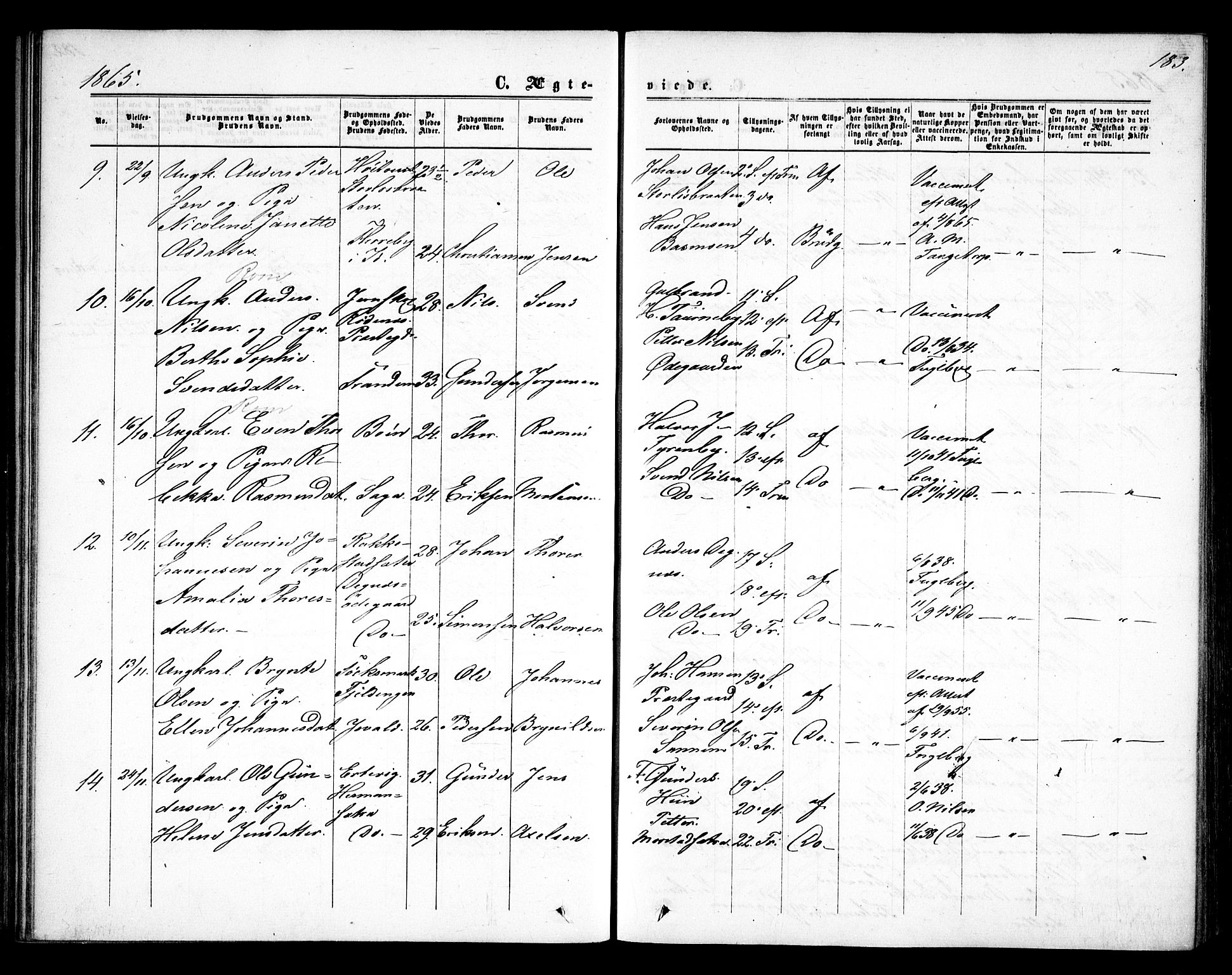 Rødenes prestekontor Kirkebøker, SAO/A-2005/F/Fa/L0007: Parish register (official) no. I 7, 1860-1869, p. 183