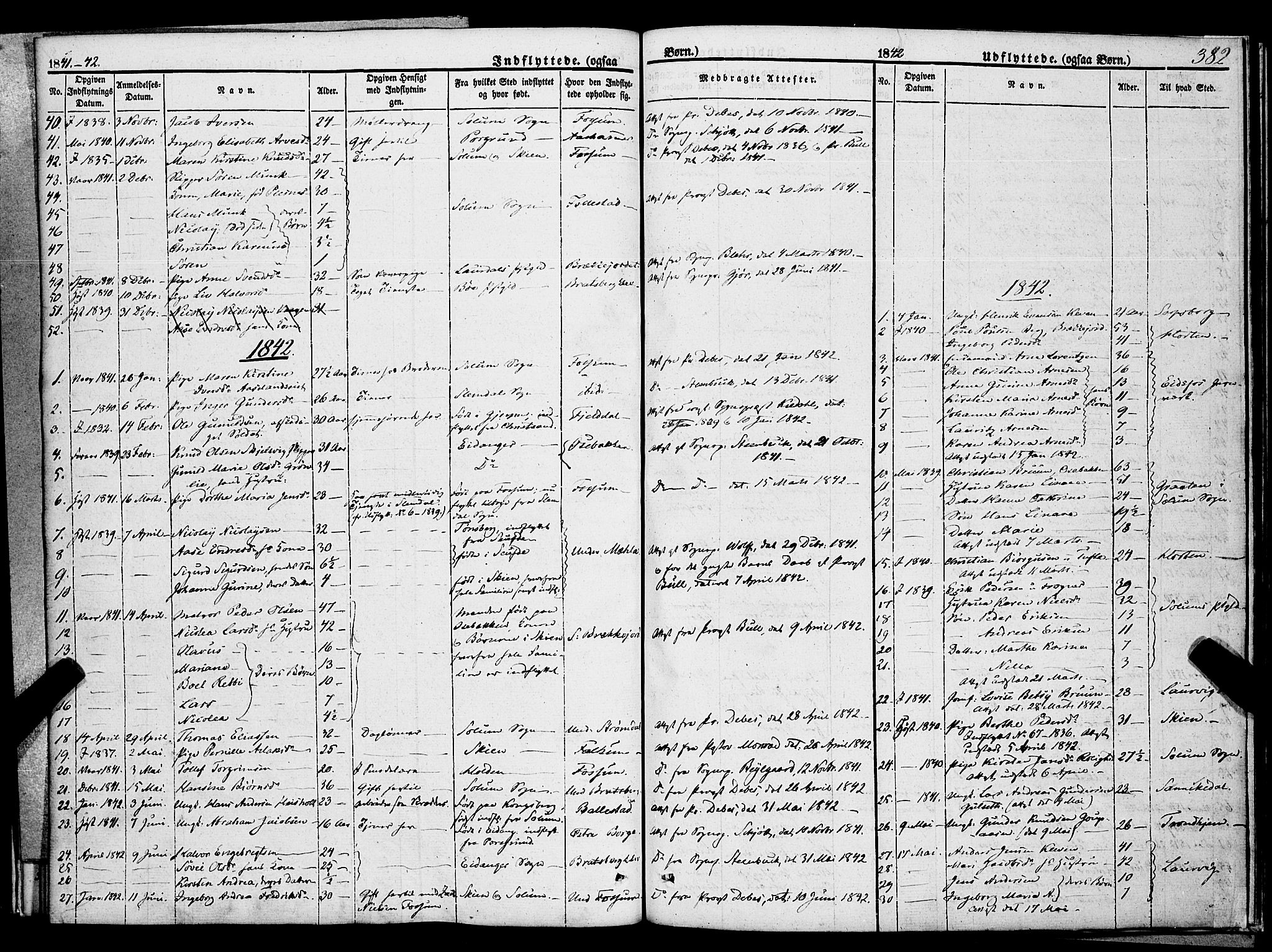 Gjerpen kirkebøker, SAKO/A-265/F/Fa/L0007b: Parish register (official) no. I 7B, 1834-1857, p. 382