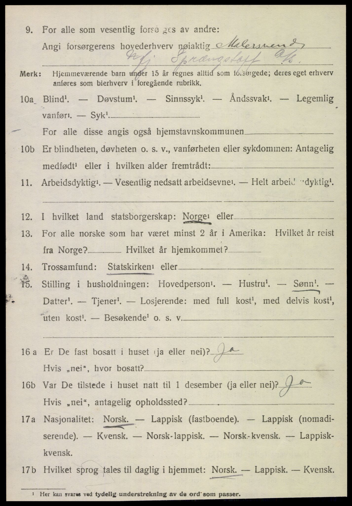 SAT, 1920 census for Åsen, 1920, p. 4269