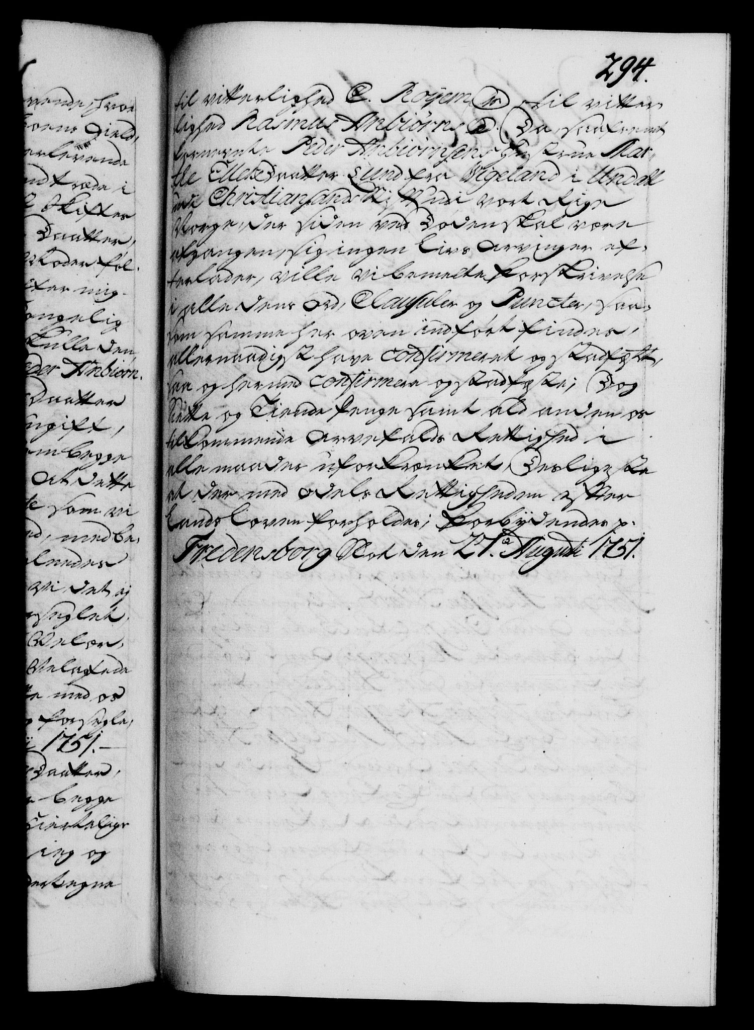 Danske Kanselli 1572-1799, RA/EA-3023/F/Fc/Fca/Fcaa/L0037: Norske registre, 1751-1752, p. 294a