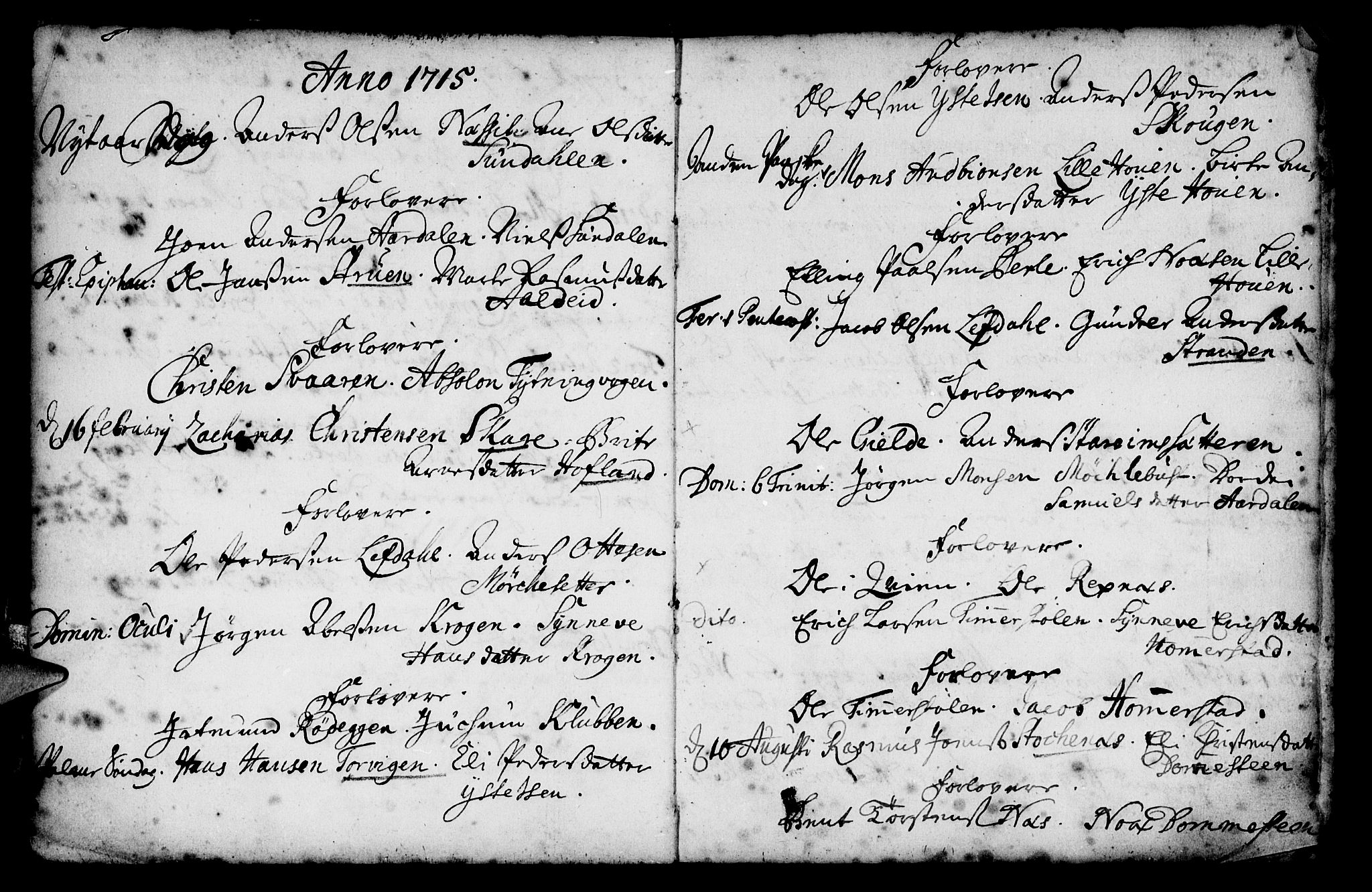 Davik sokneprestembete, AV/SAB-A-79701/H/Haa/Haaa/L0001: Parish register (official) no. A 1, 1710-1742, p. 8