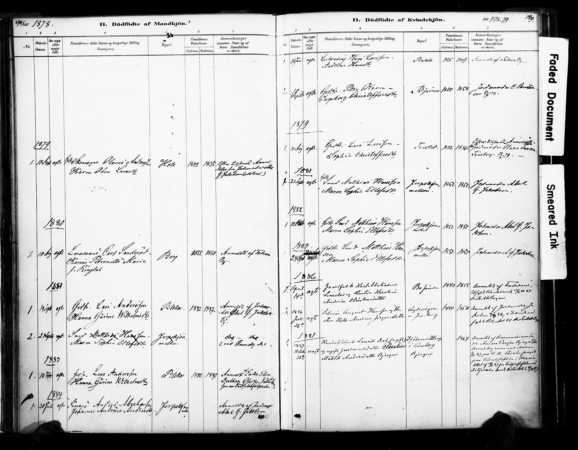 Ramnes kirkebøker, AV/SAKO-A-314/F/Fa/L0007: Parish register (official) no. I 7, 1878-1895, p. 248-249