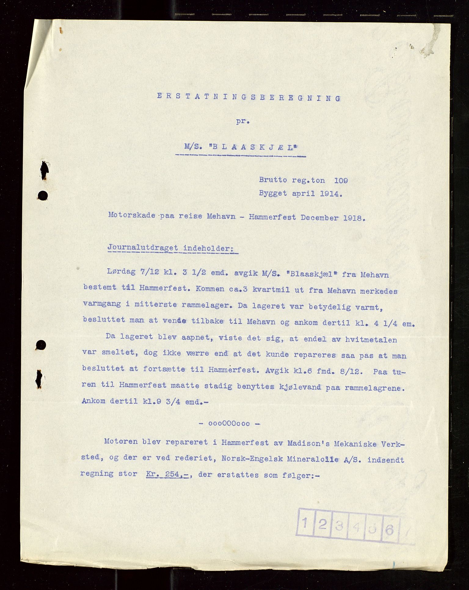 Pa 1521 - A/S Norske Shell, AV/SAST-A-101915/E/Ea/Eaa/L0022: Sjefskorrespondanse, 1918, p. 171