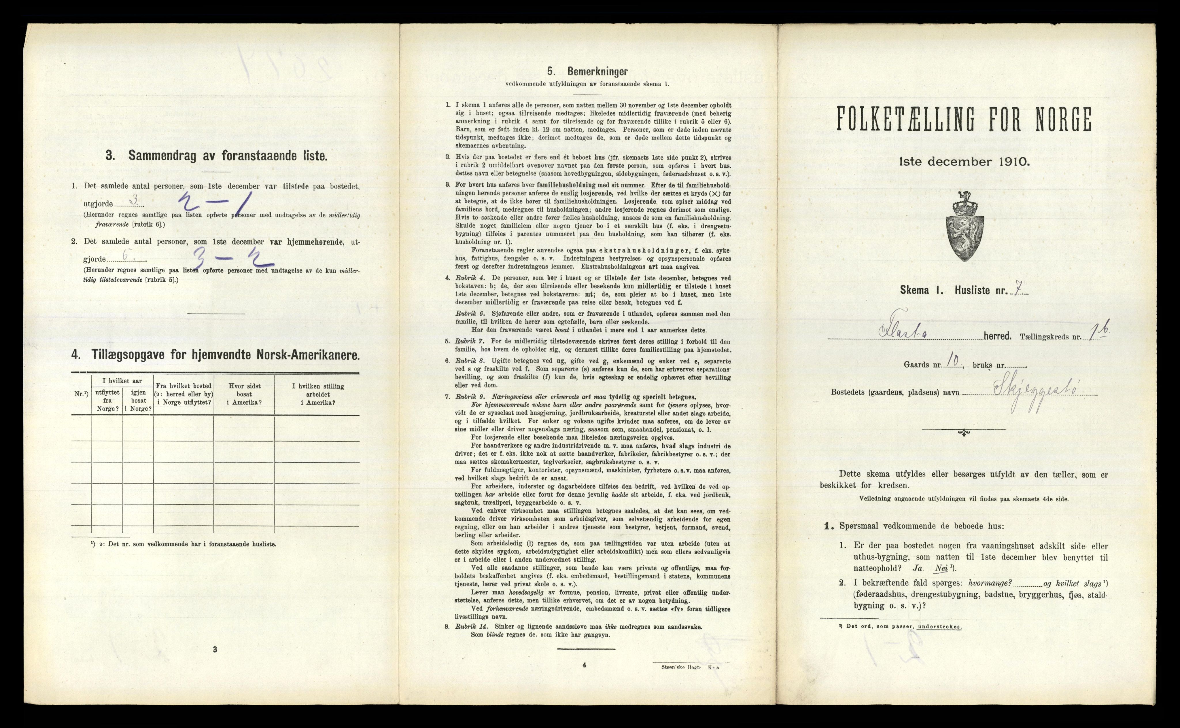 RA, 1910 census for Flosta, 1910, p. 185