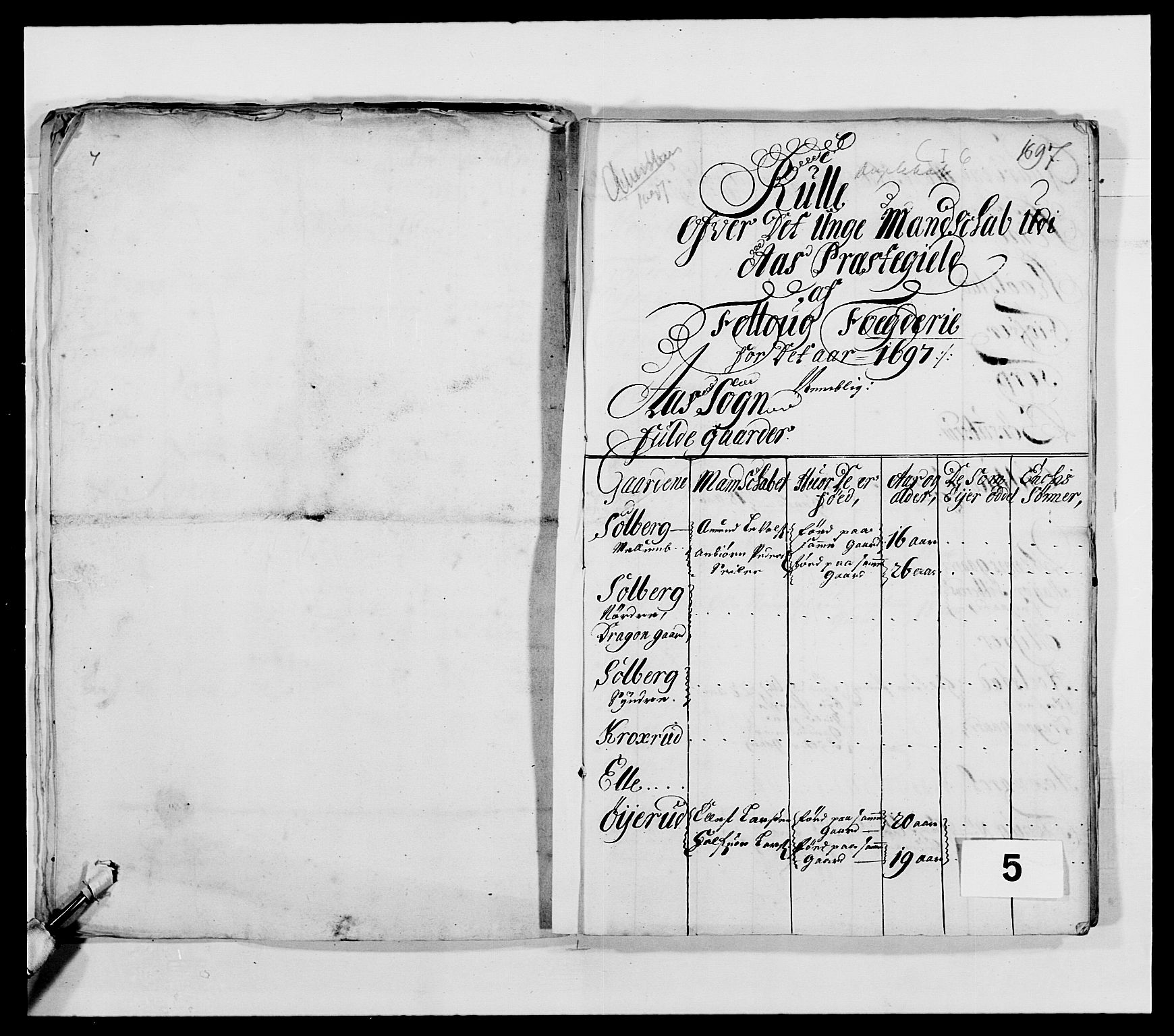 Kommanderende general (KG I) med Det norske krigsdirektorium, AV/RA-EA-5419/E/Ea/L0485: Akershusiske regiment, 1697-1706, p. 35