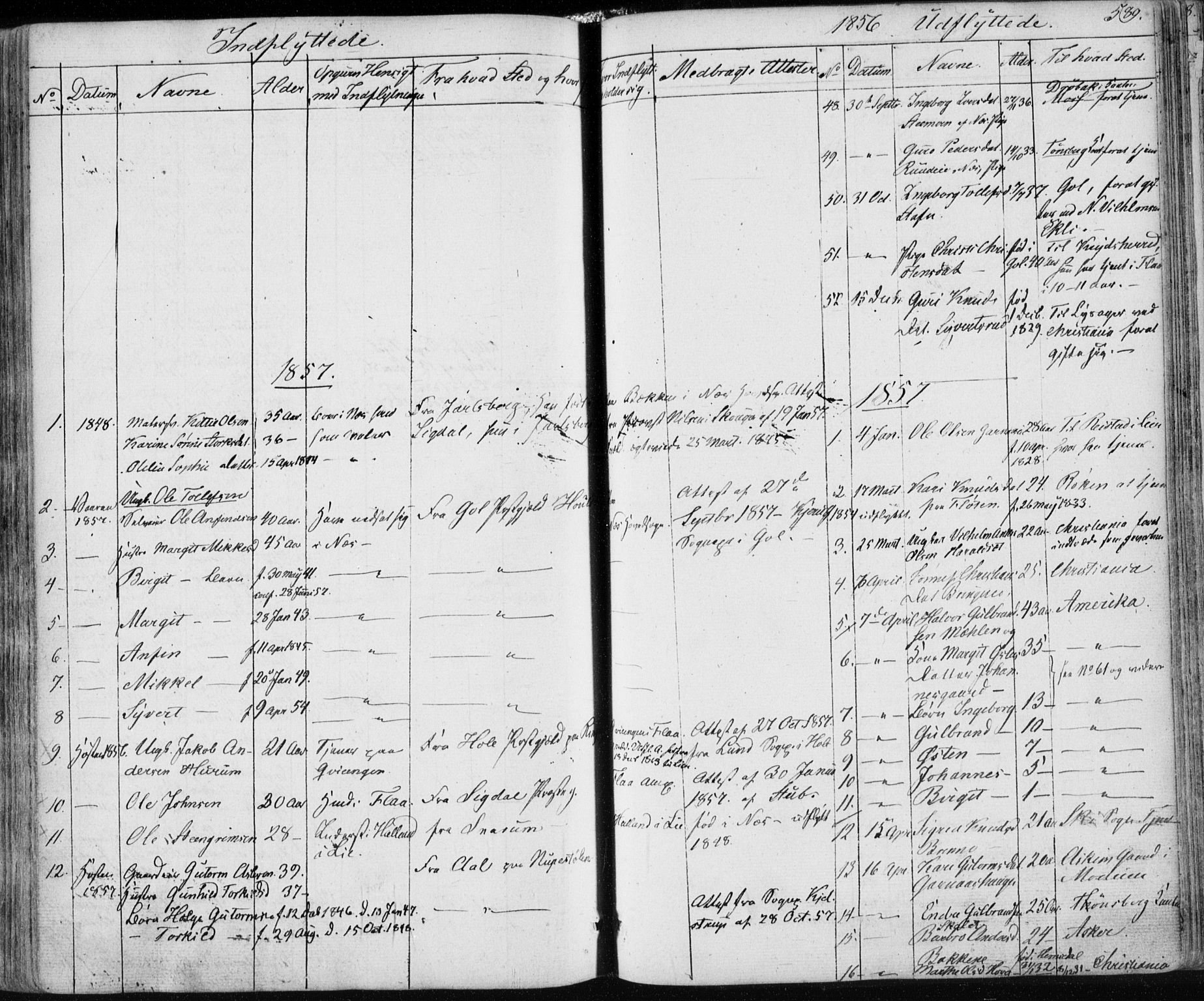 Nes kirkebøker, SAKO/A-236/F/Fa/L0009: Parish register (official) no. 9, 1834-1863, p. 589