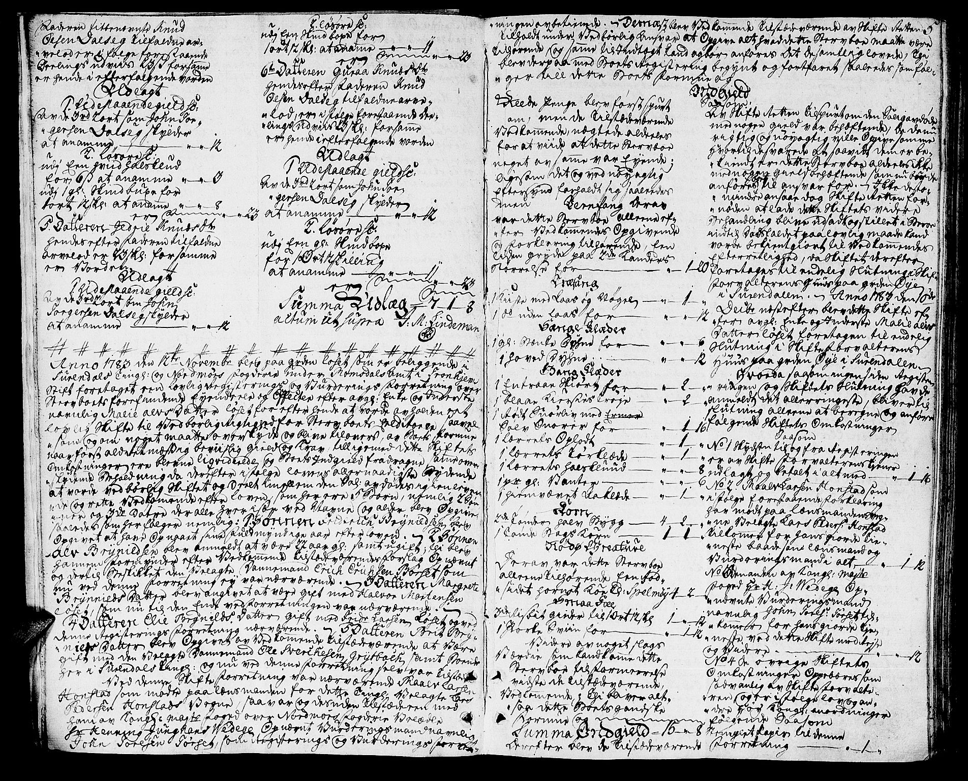 Nordmøre sorenskriveri, AV/SAT-A-4132/1/3/3A/L0019: Skifteprotokoll nr. 17, 1783-1787, p. 4b-5a