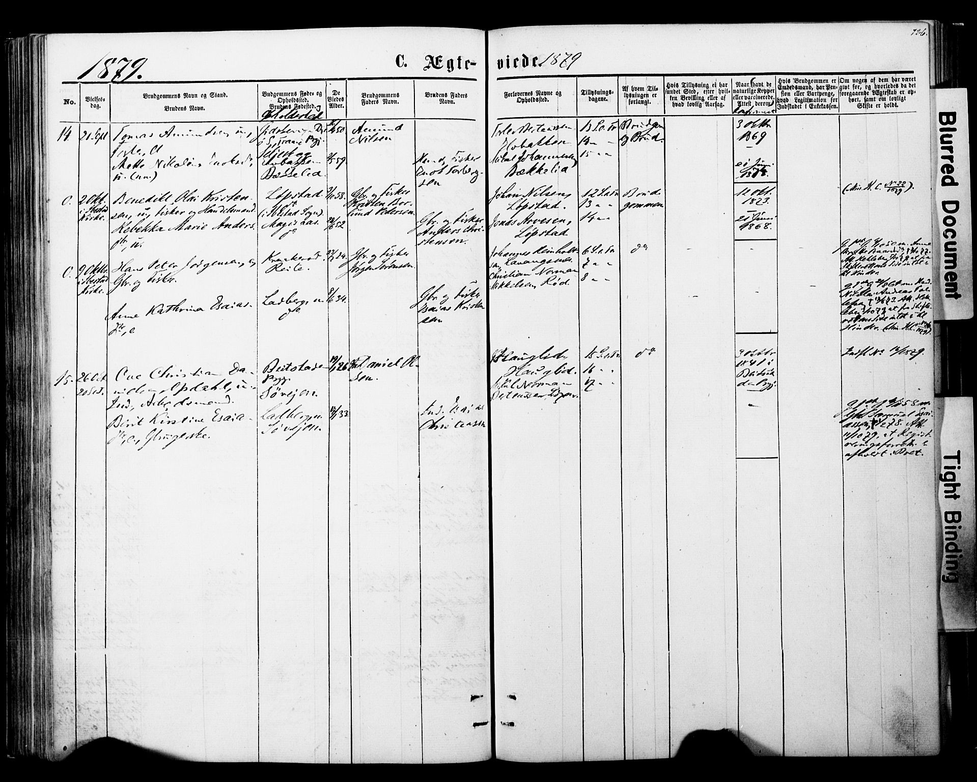 Ibestad sokneprestembete, AV/SATØ-S-0077/H/Ha/Haa/L0013kirke: Parish register (official) no. 13, 1865-1879, p. 126