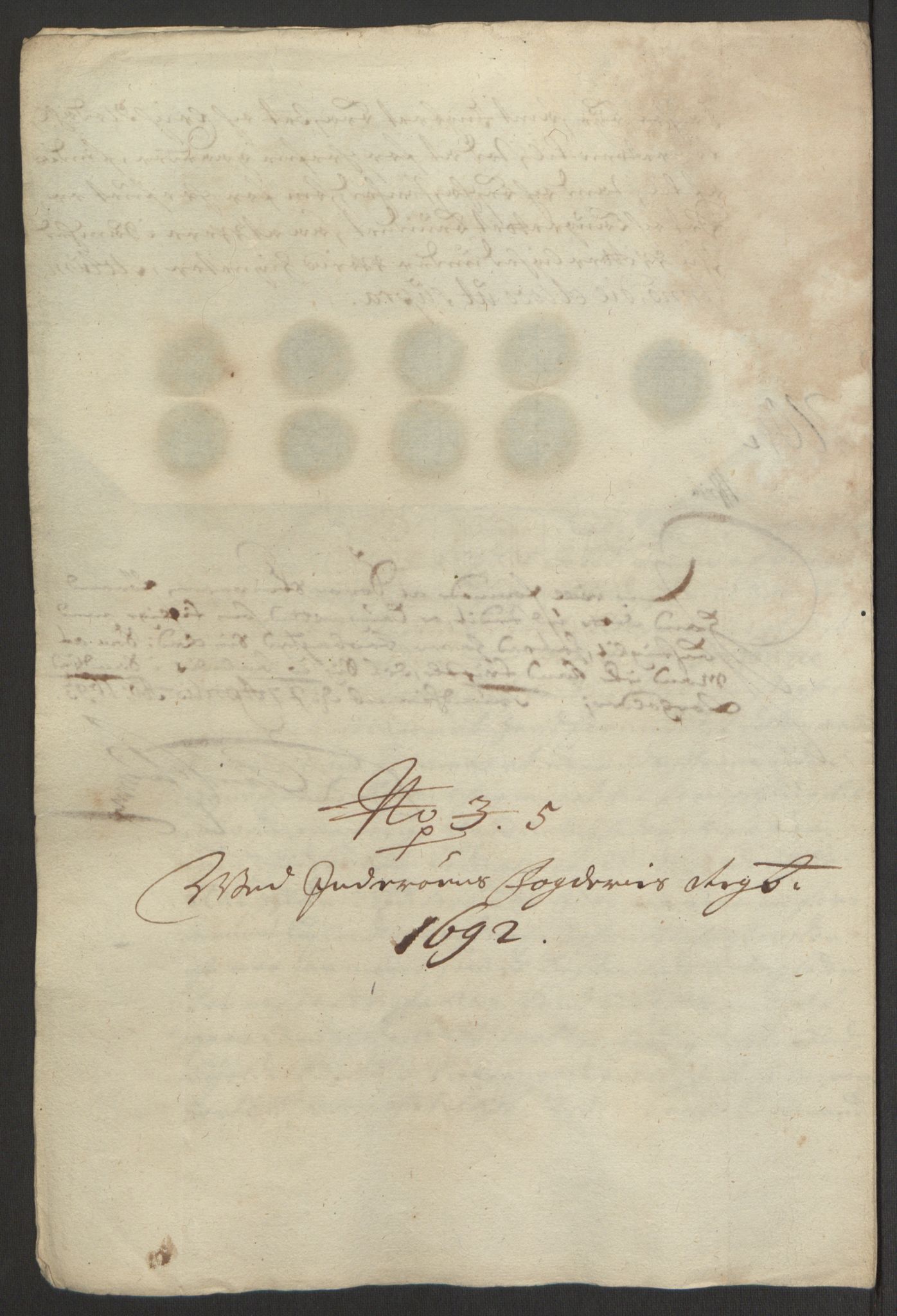 Rentekammeret inntil 1814, Reviderte regnskaper, Fogderegnskap, AV/RA-EA-4092/R63/L4308: Fogderegnskap Inderøy, 1692-1694, p. 238