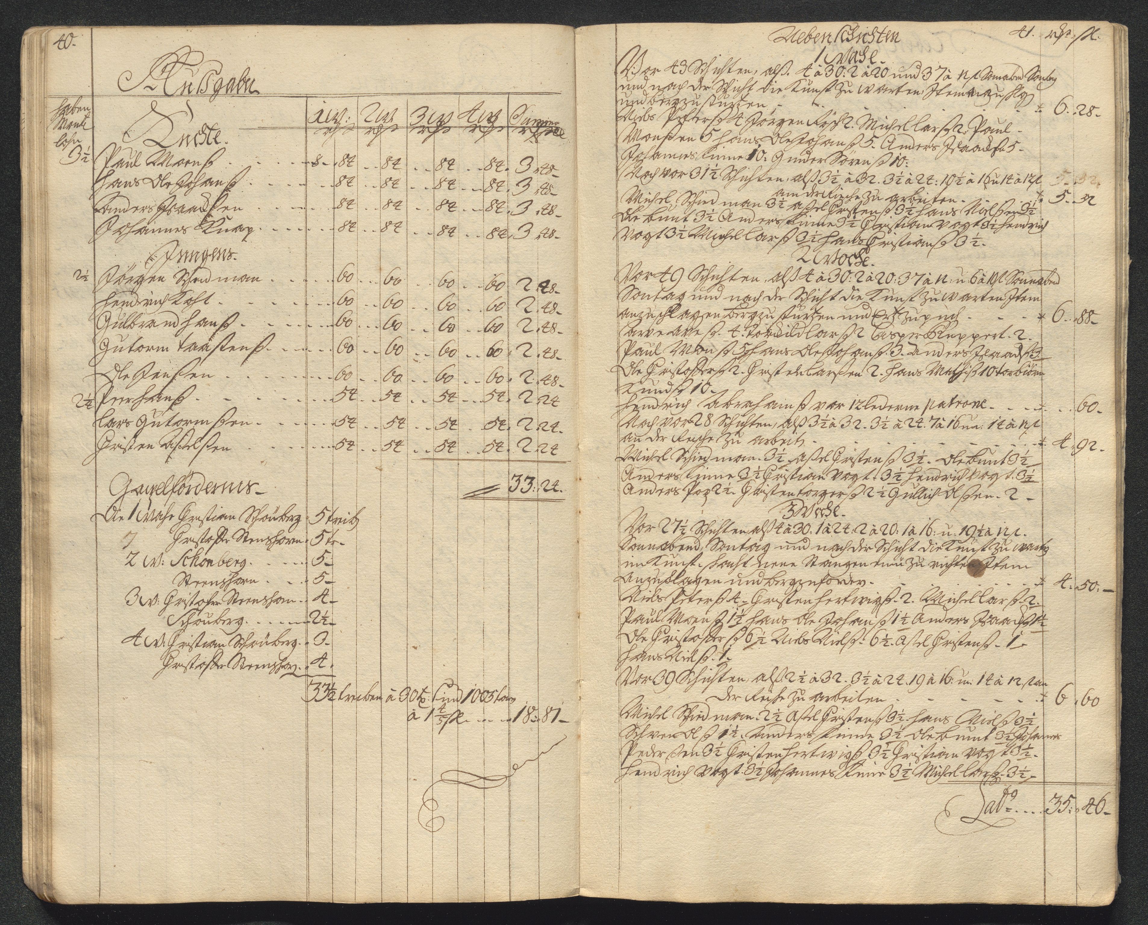 Kongsberg Sølvverk 1623-1816, AV/SAKO-EA-3135/001/D/Dc/Dcd/L0099: Utgiftsregnskap for gruver m.m., 1710, p. 349