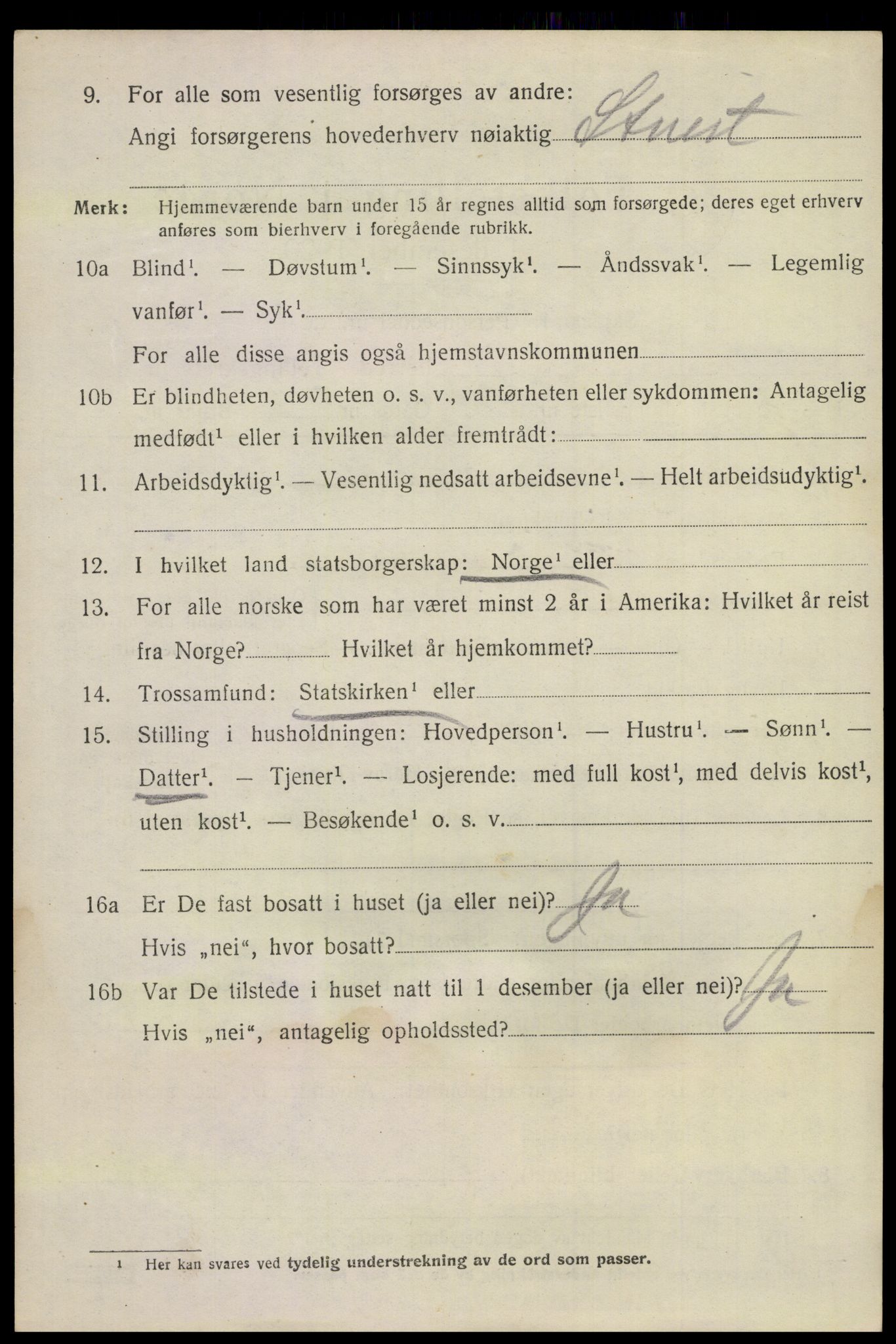 SAKO, 1920 census for Sandeherred, 1920, p. 12705