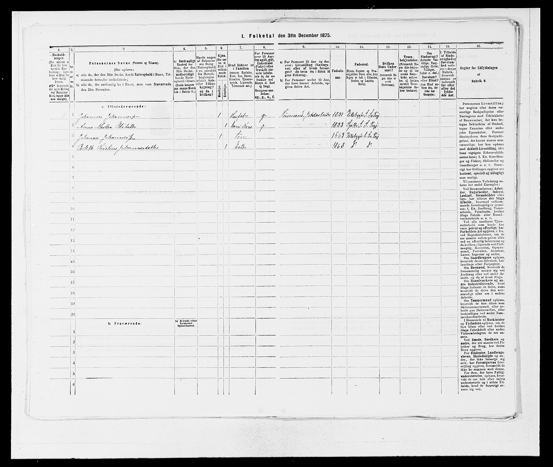 SAB, 1875 census for 1216P Sveio, 1875, p. 293