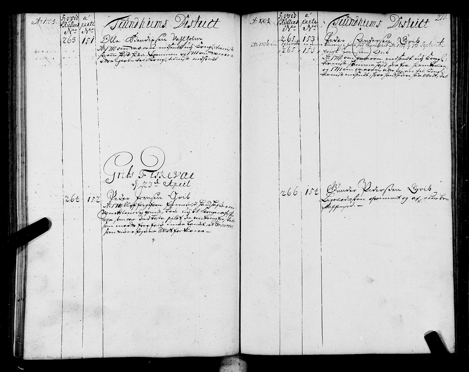 Sjøinnrulleringen - Trondhjemske distrikt, AV/SAT-A-5121/01/L0004: Ruller over sjøfolk i Trondhjem by, 1704-1710, p. 211