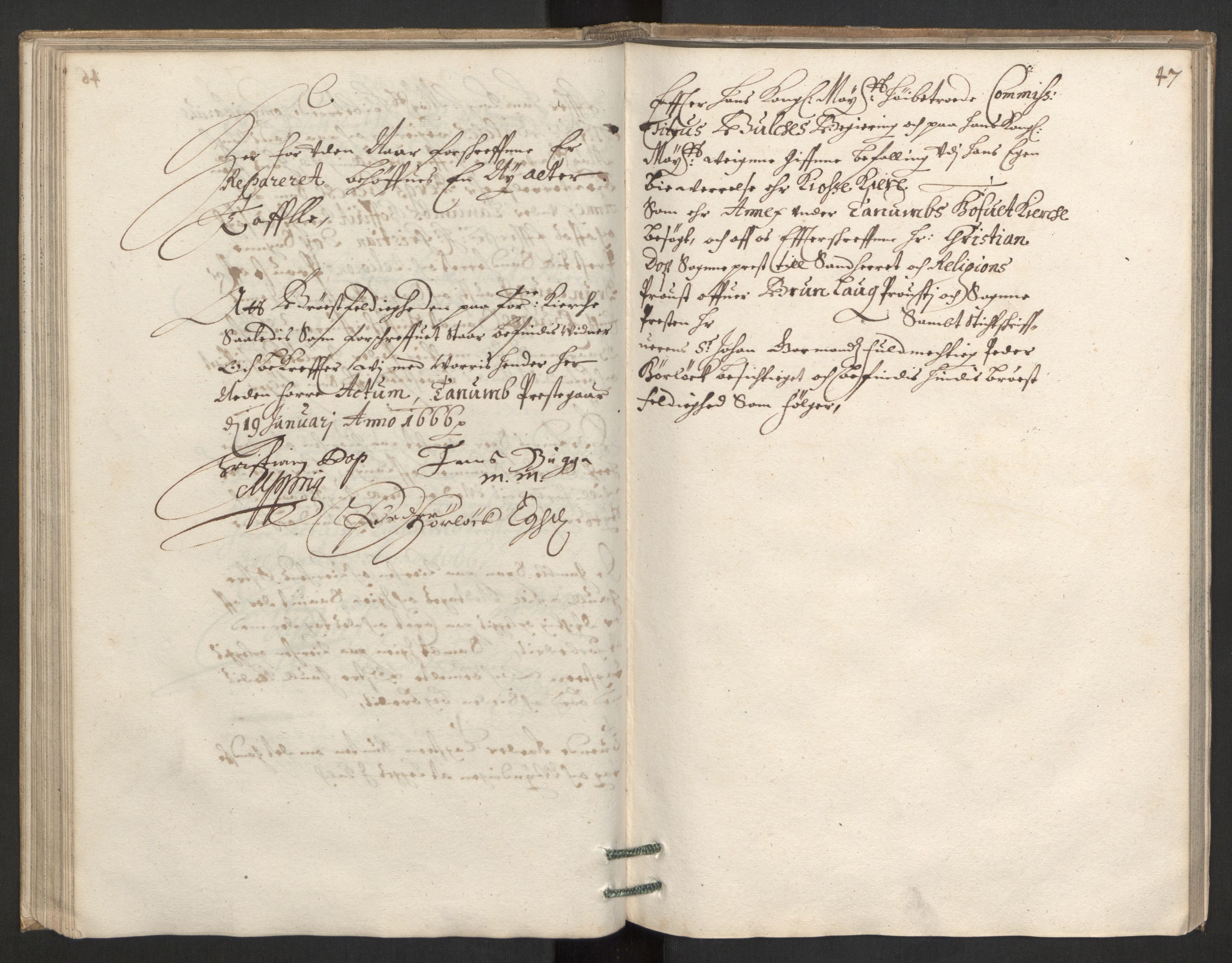 Rentekammeret inntil 1814, Reviderte regnskaper, Kirkeregnskap, AV/RA-EA-4067/Ra/L0027/0002: Kirkeregnskap / Besiktigelser over kirkene i Tønsberg len og Brunla len, 1666, p. 46b-47a