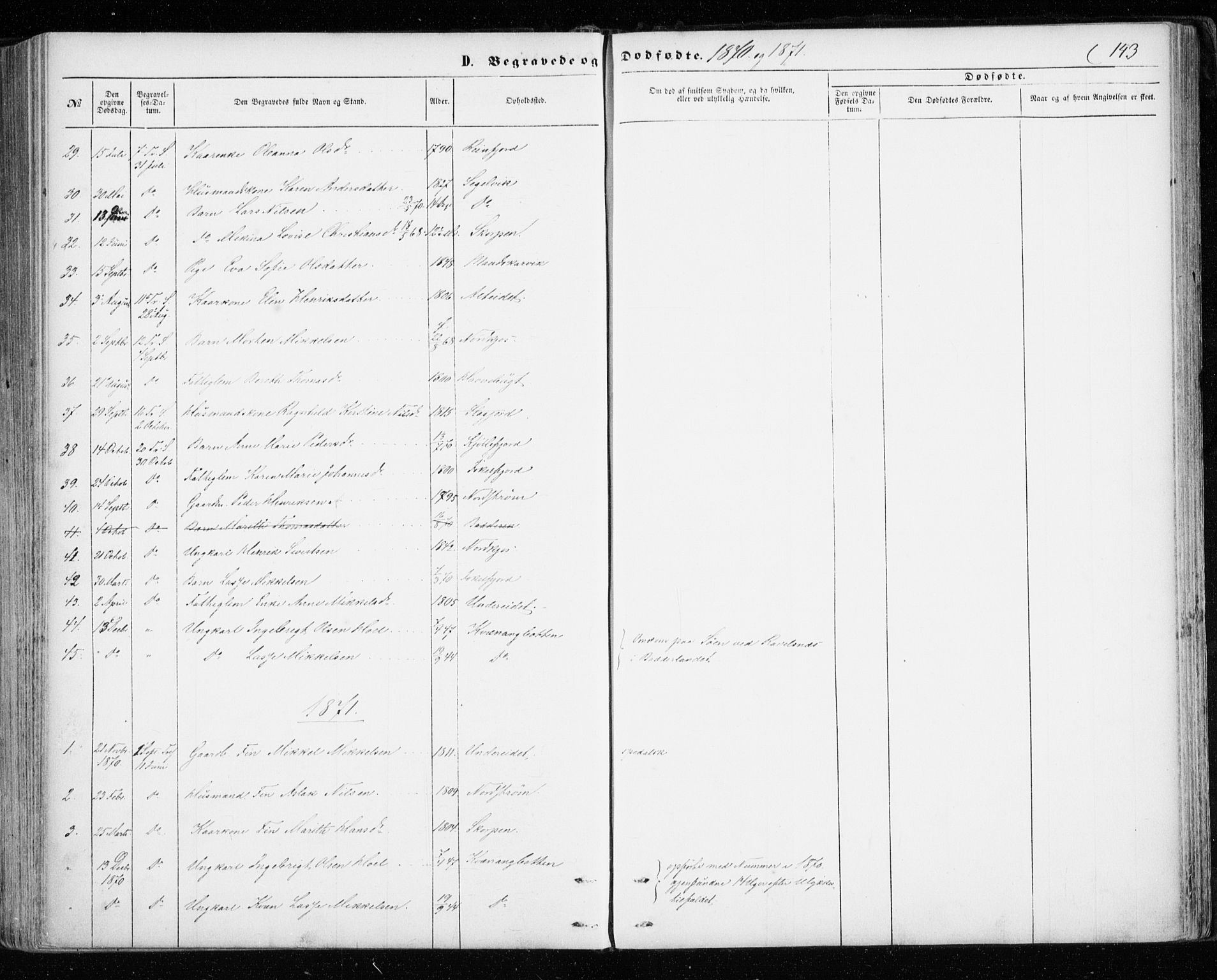 Skjervøy sokneprestkontor, SATØ/S-1300/H/Ha/Haa/L0011kirke: Parish register (official) no. 11, 1861-1877, p. 143