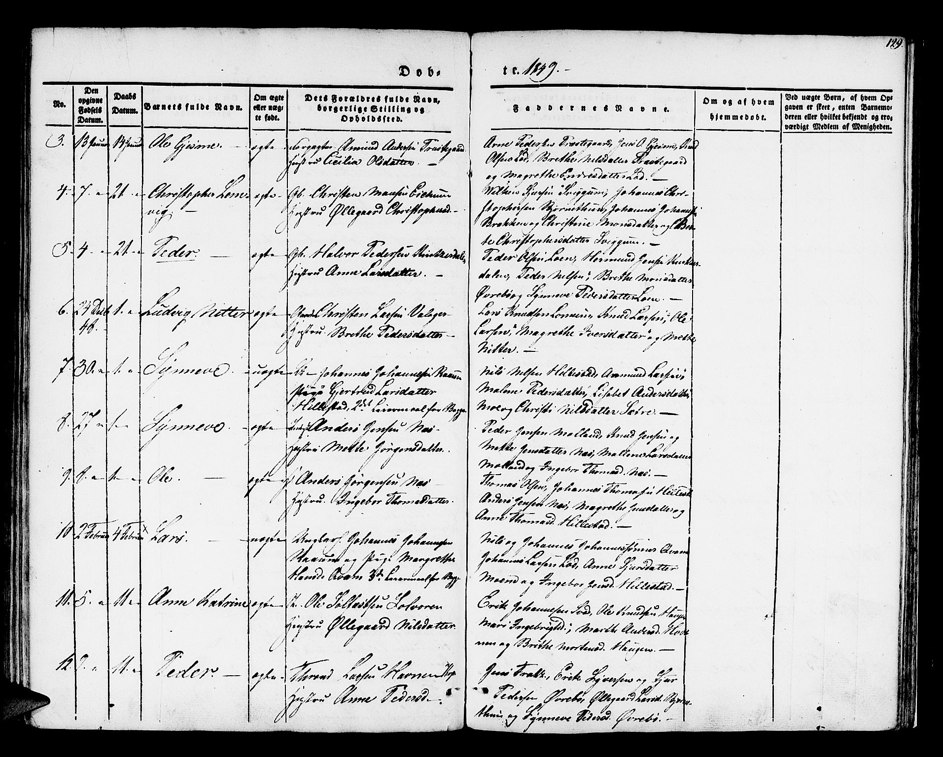 Hafslo sokneprestembete, AV/SAB-A-80301/H/Haa/Haaa/L0005: Parish register (official) no. A 5, 1834-1852, p. 129