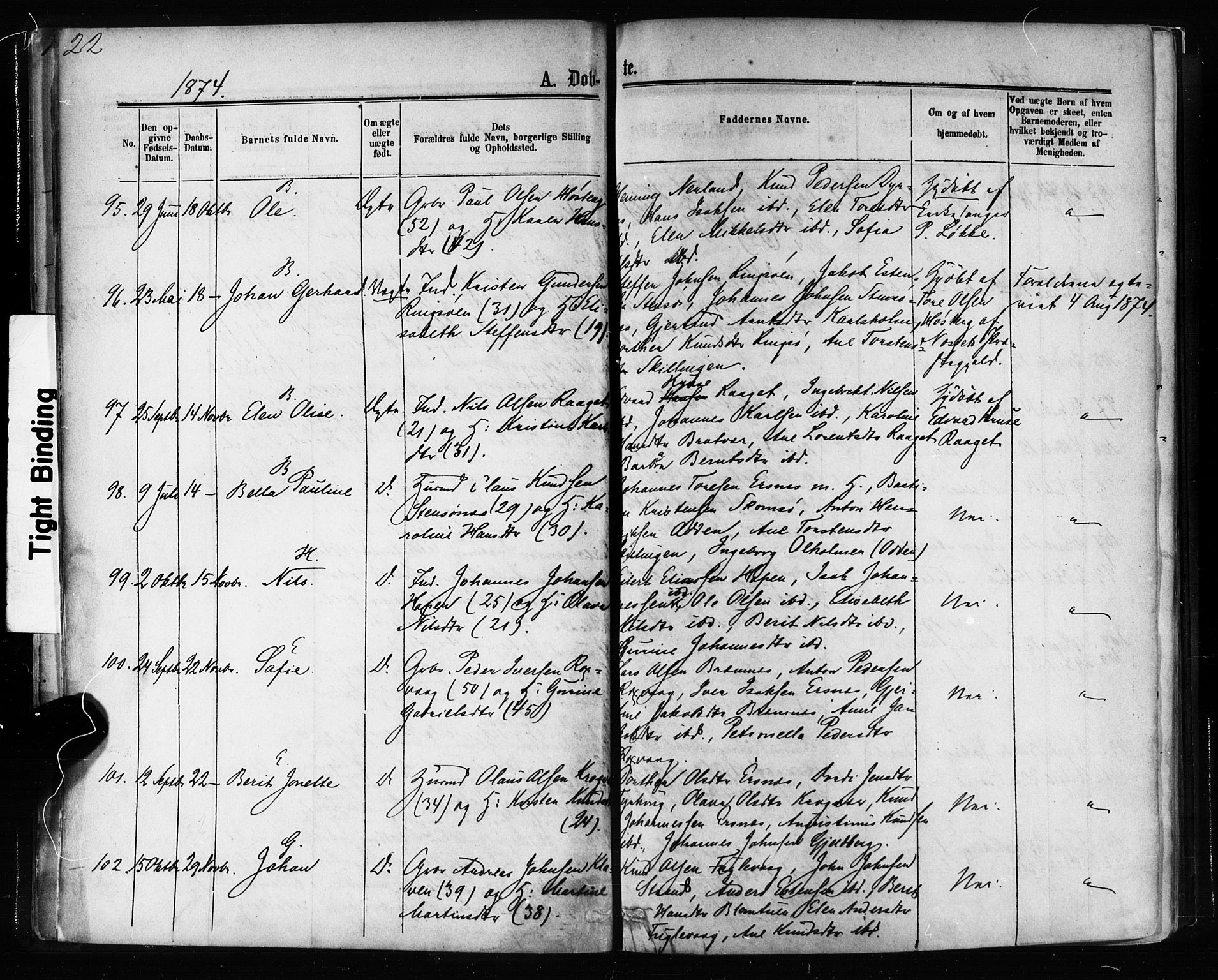 Ministerialprotokoller, klokkerbøker og fødselsregistre - Møre og Romsdal, AV/SAT-A-1454/581/L0938: Parish register (official) no. 581A06, 1873-1879, p. 22