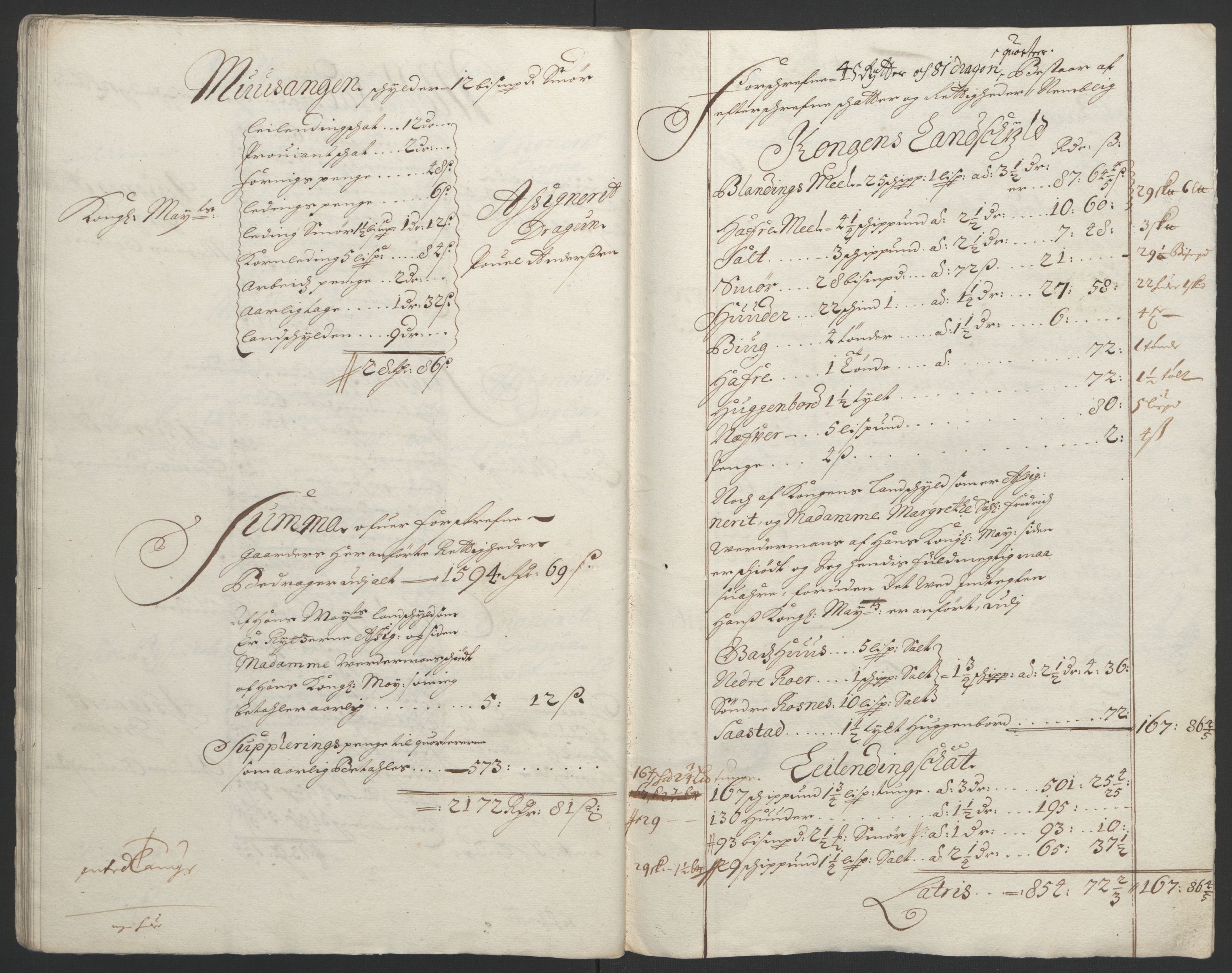 Rentekammeret inntil 1814, Reviderte regnskaper, Fogderegnskap, AV/RA-EA-4092/R04/L0122: Fogderegnskap Moss, Onsøy, Tune, Veme og Åbygge, 1695, p. 351