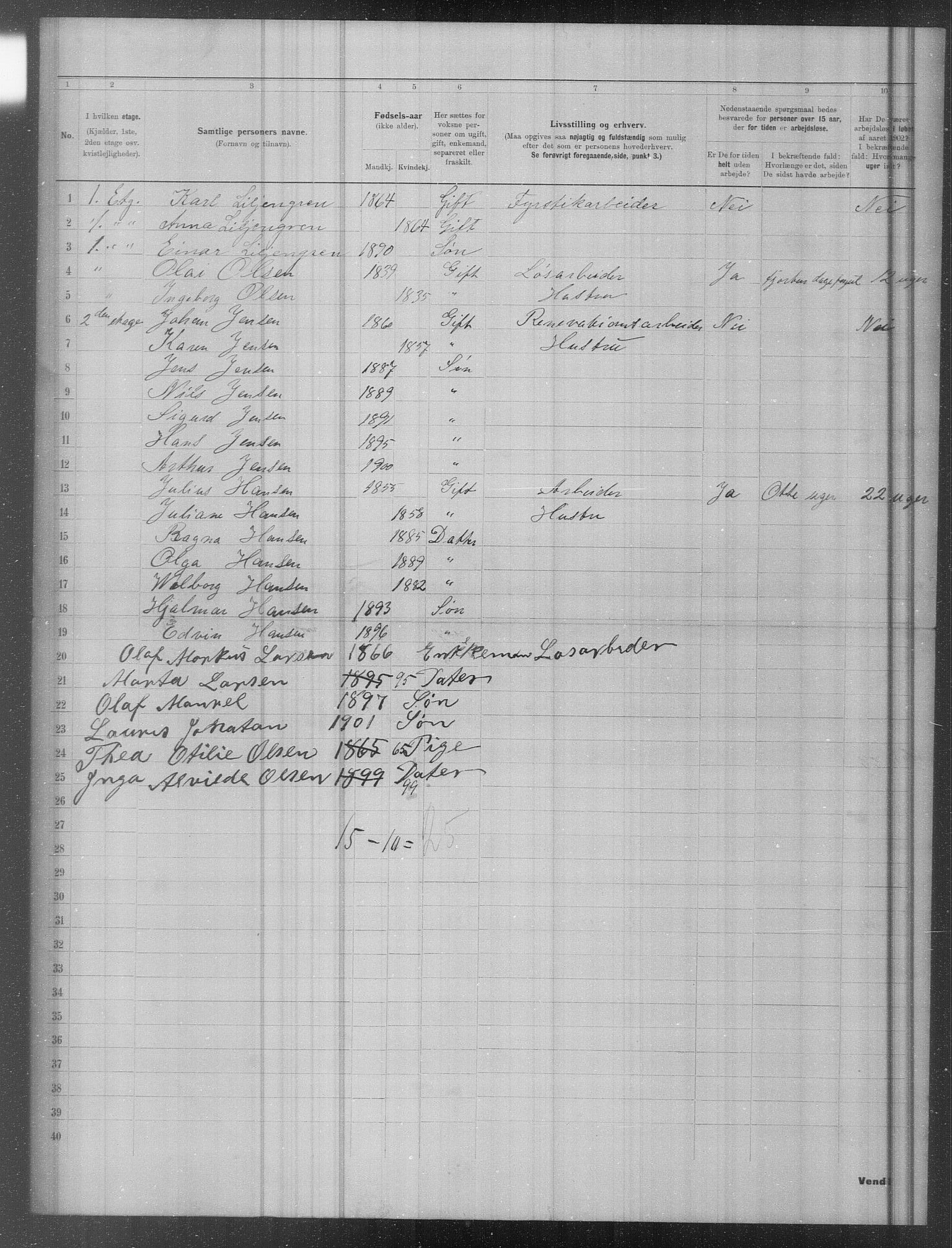 OBA, Municipal Census 1902 for Kristiania, 1902, p. 21442