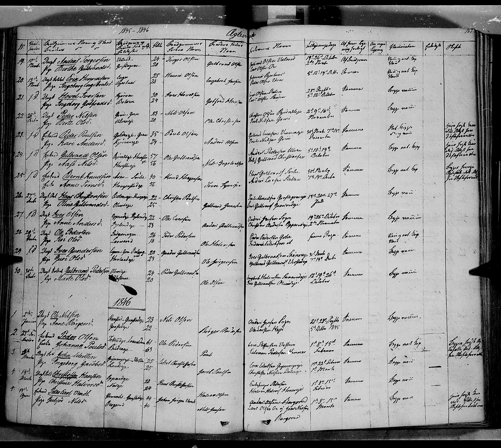 Jevnaker prestekontor, SAH/PREST-116/H/Ha/Haa/L0006: Parish register (official) no. 6, 1837-1857, p. 187