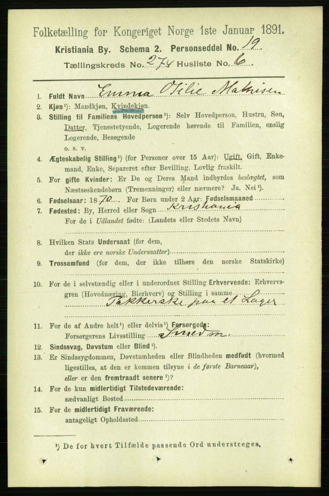 RA, 1891 census for 0301 Kristiania, 1891, p. 166525