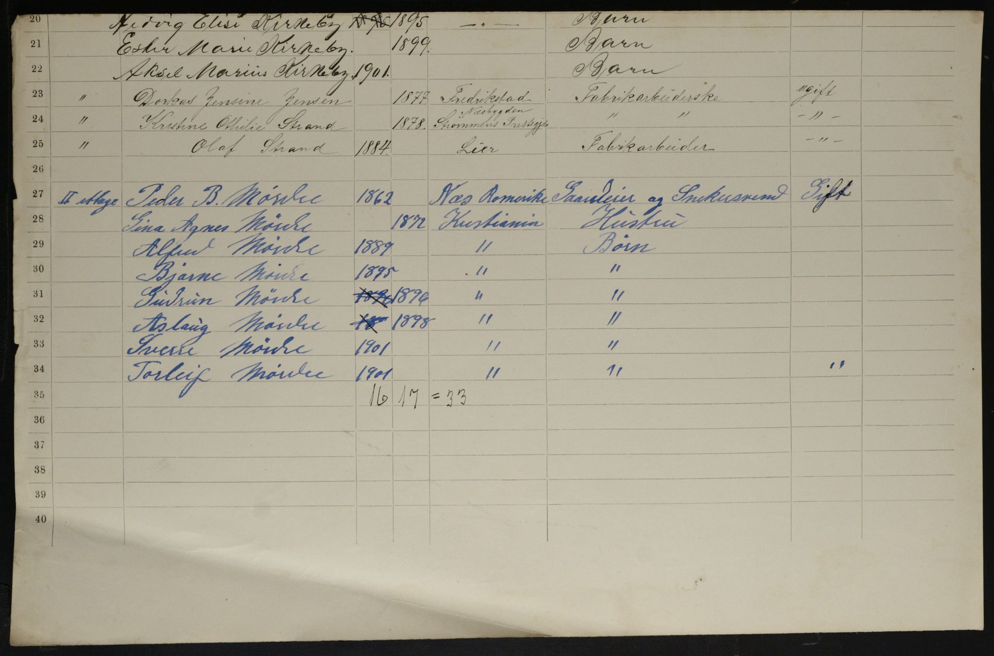 OBA, Municipal Census 1901 for Kristiania, 1901, p. 4318