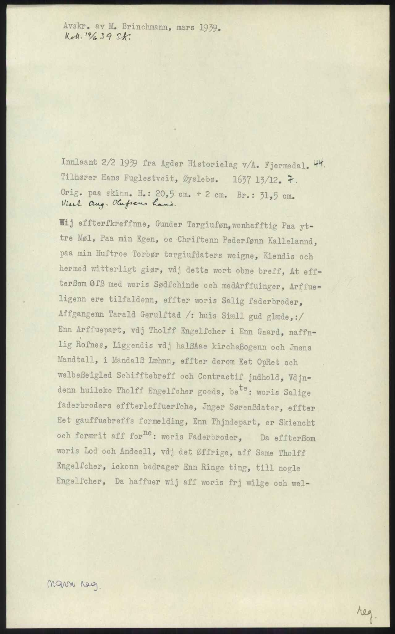 Samlinger til kildeutgivelse, Diplomavskriftsamlingen, RA/EA-4053/H/Ha, p. 1233