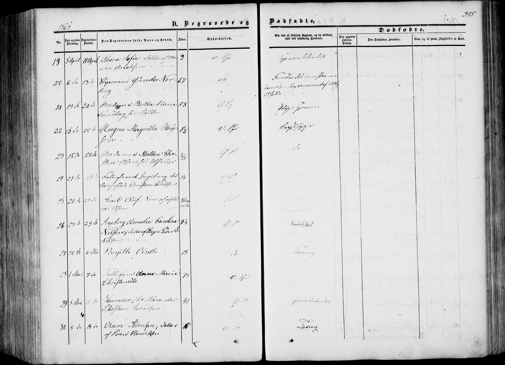 Porsgrunn kirkebøker , AV/SAKO-A-104/F/Fa/L0007: Parish register (official) no. 7, 1858-1877, p. 385