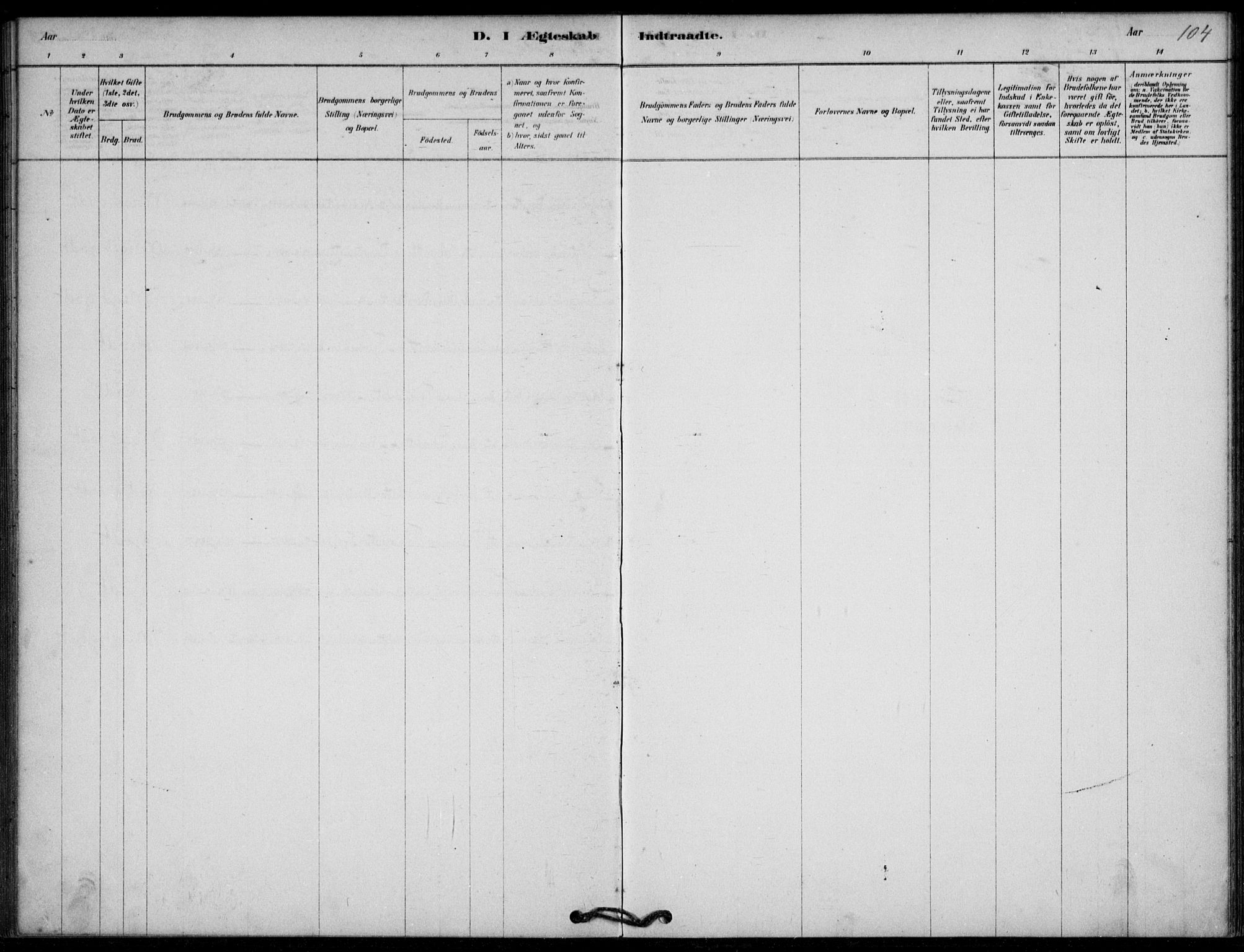 Lyngdal sokneprestkontor, SAK/1111-0029/F/Fa/Fab/L0003: Parish register (official) no. A 3, 1878-1903, p. 104