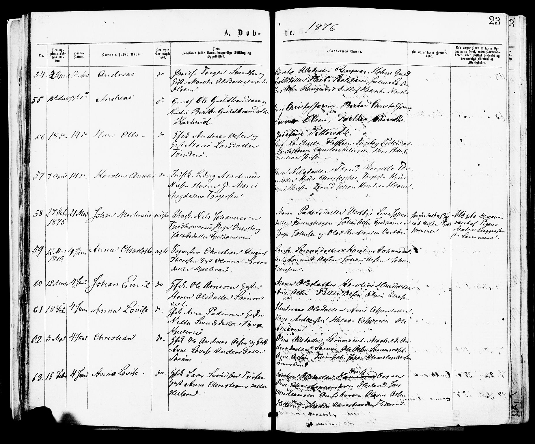 Skedsmo prestekontor Kirkebøker, AV/SAO-A-10033a/F/Fa/L0012: Parish register (official) no. I 12, 1876-1883, p. 23