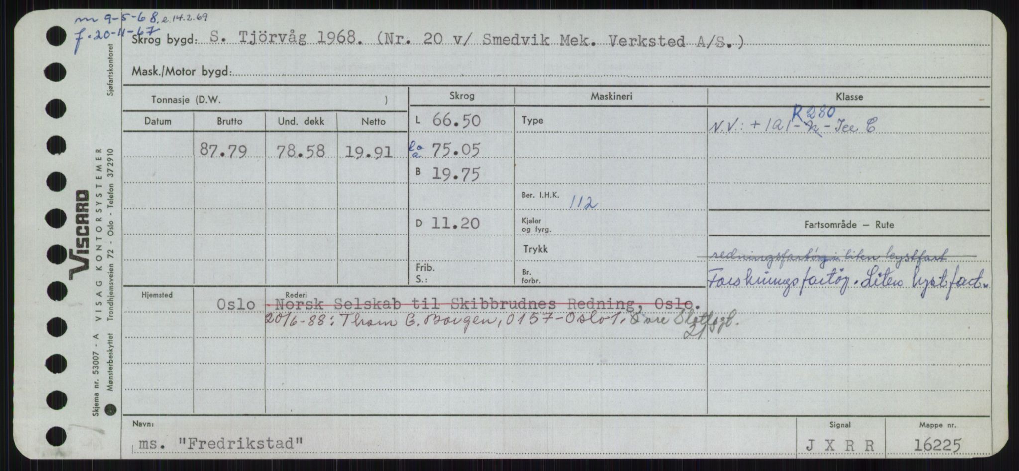 Sjøfartsdirektoratet med forløpere, Skipsmålingen, RA/S-1627/H/Ha/L0002/0001: Fartøy, Eik-Hill / Fartøy, Eik-F, p. 755