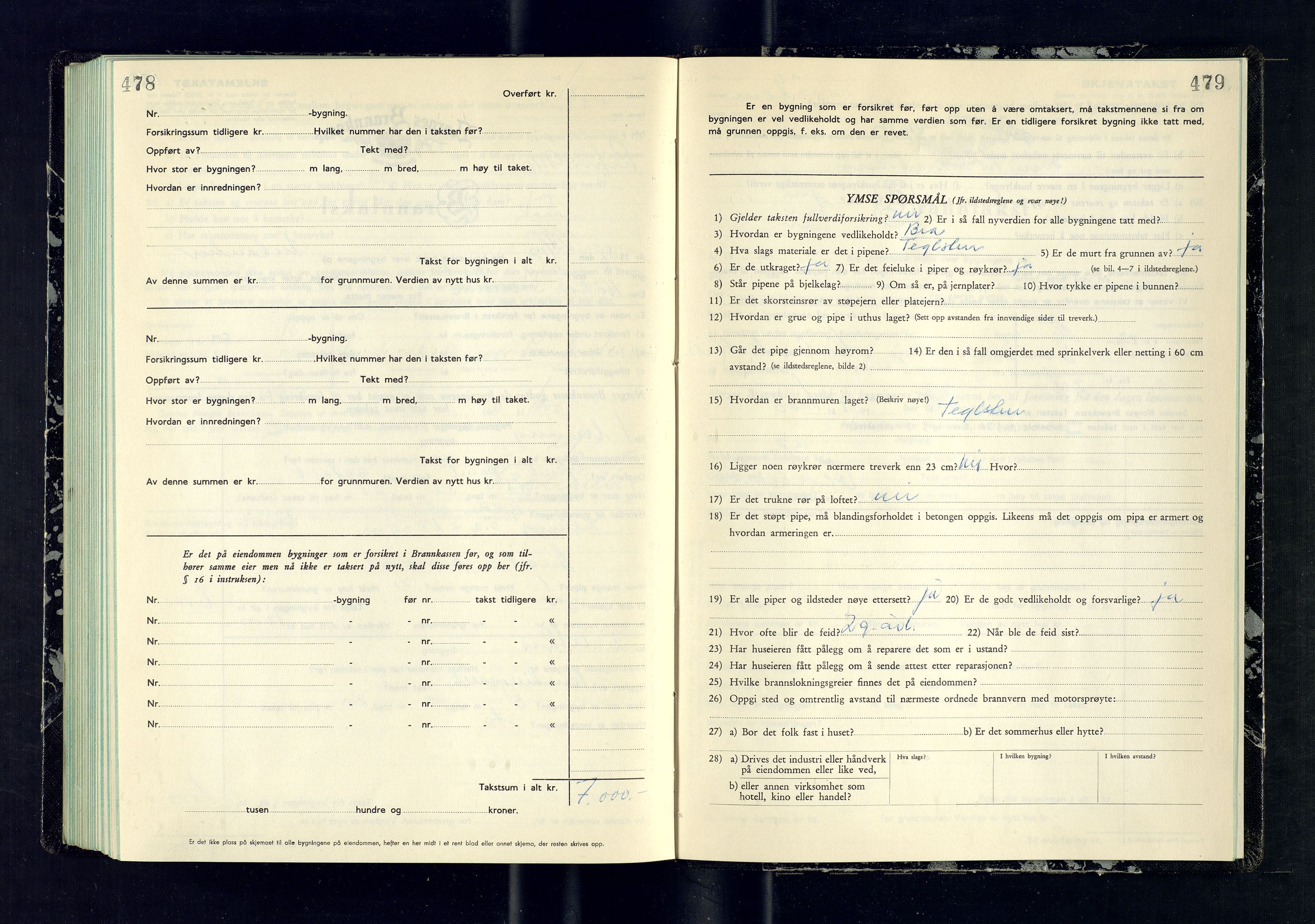 Alta lensmannskontor, AV/SATØ-S-1165/O/Ob/L0186: Branntakstprotokoll, 1953-1955, p. 478-479