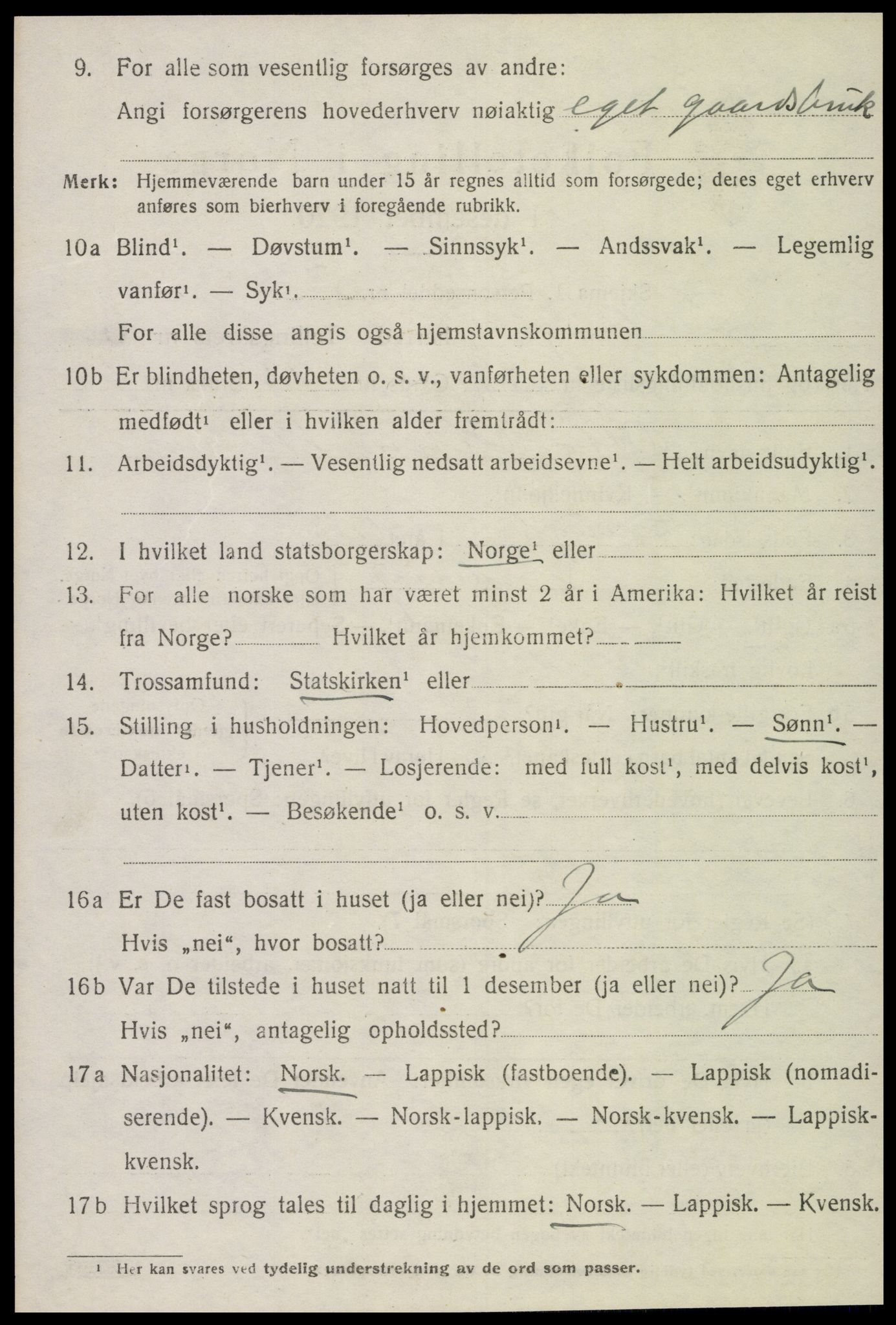 SAT, 1920 census for Inderøy, 1920, p. 3224