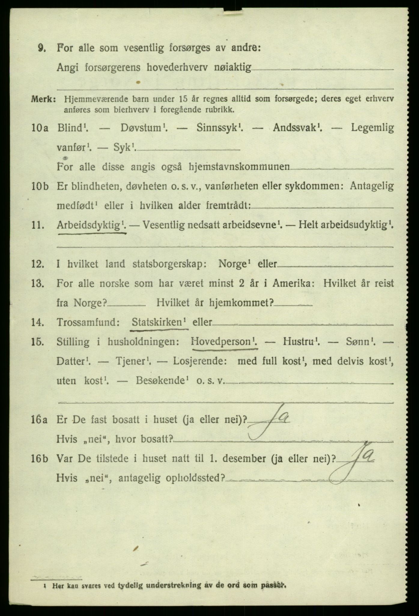 SAB, 1920 census for Kvam, 1920, p. 4734