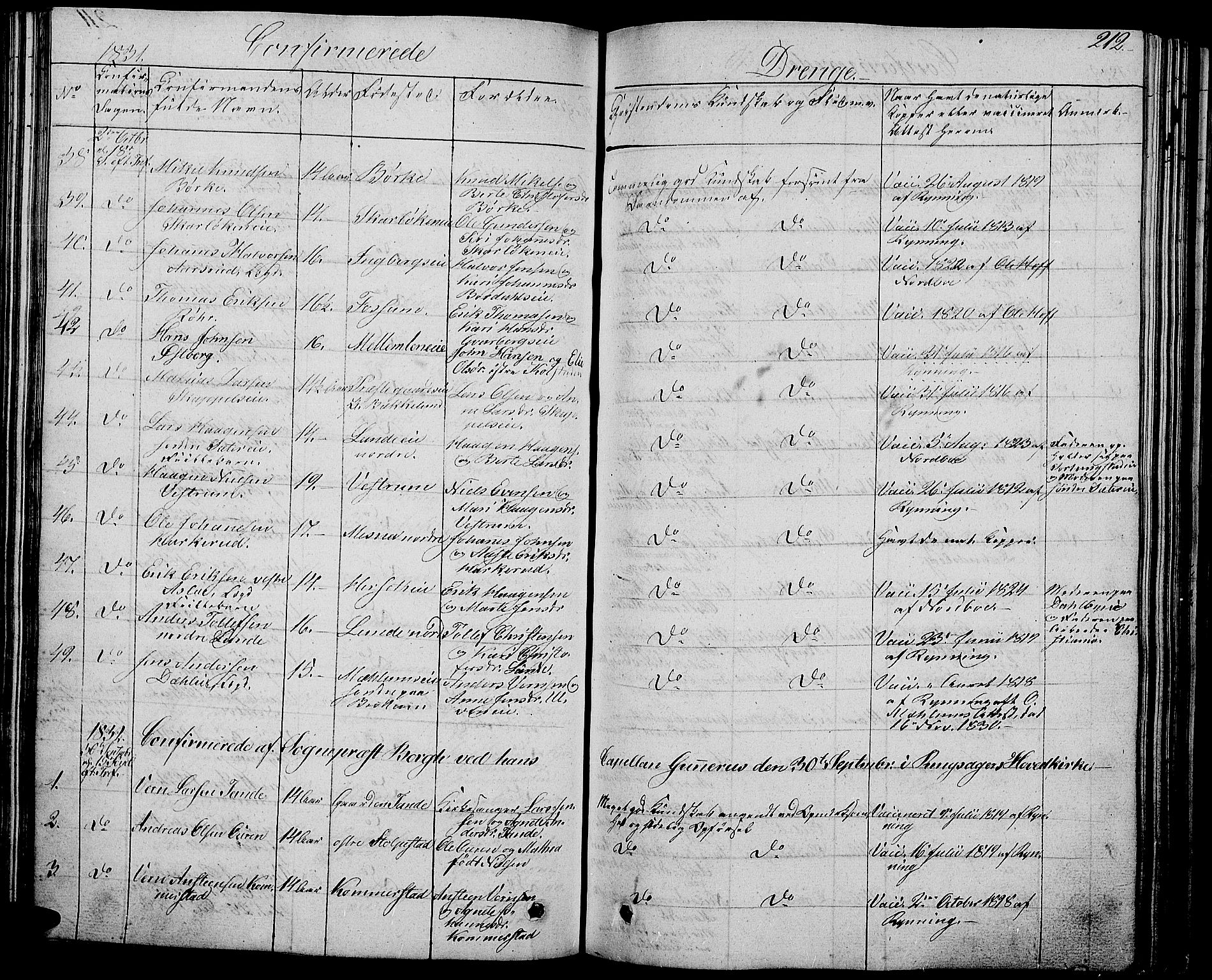 Ringsaker prestekontor, AV/SAH-PREST-014/L/La/L0004: Parish register (copy) no. 4, 1827-1838, p. 212