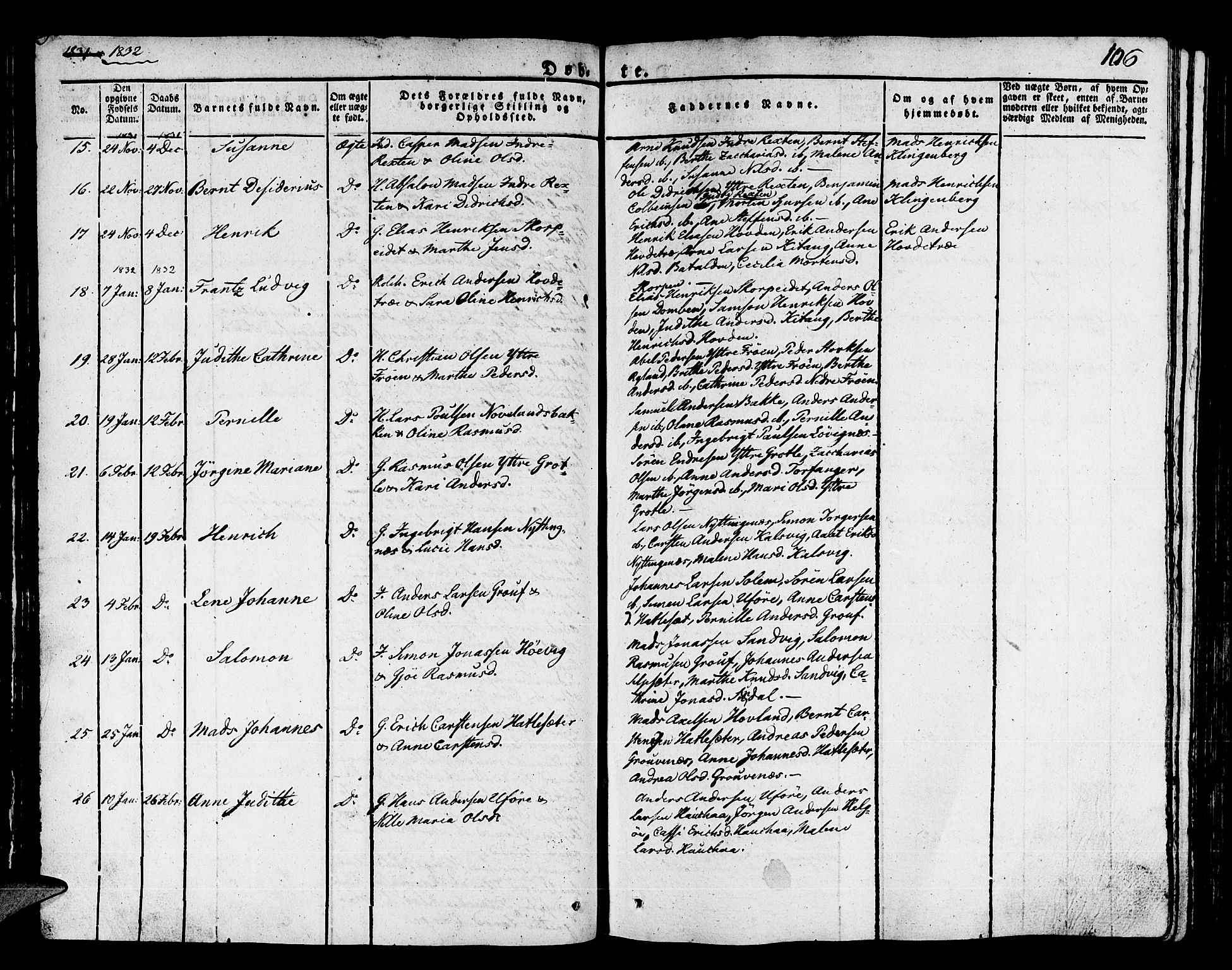 Kinn sokneprestembete, AV/SAB-A-80801/H/Haa/Haaa/L0004/0001: Parish register (official) no. A 4I, 1822-1840, p. 106