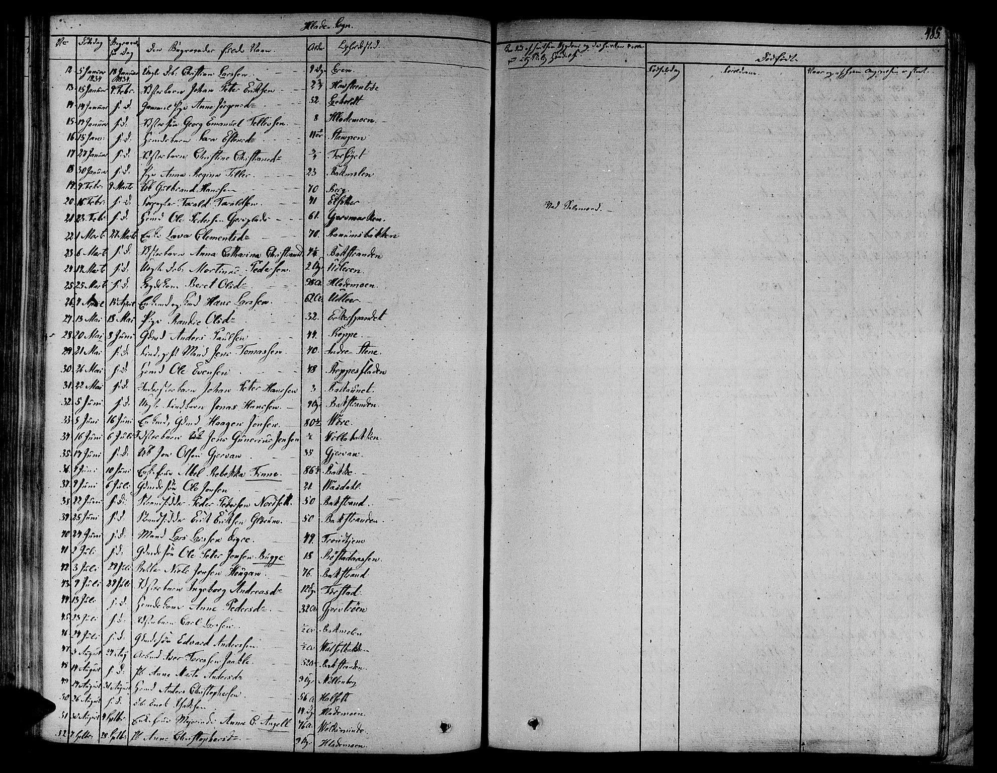 Ministerialprotokoller, klokkerbøker og fødselsregistre - Sør-Trøndelag, SAT/A-1456/606/L0286: Parish register (official) no. 606A04 /1, 1823-1840, p. 485