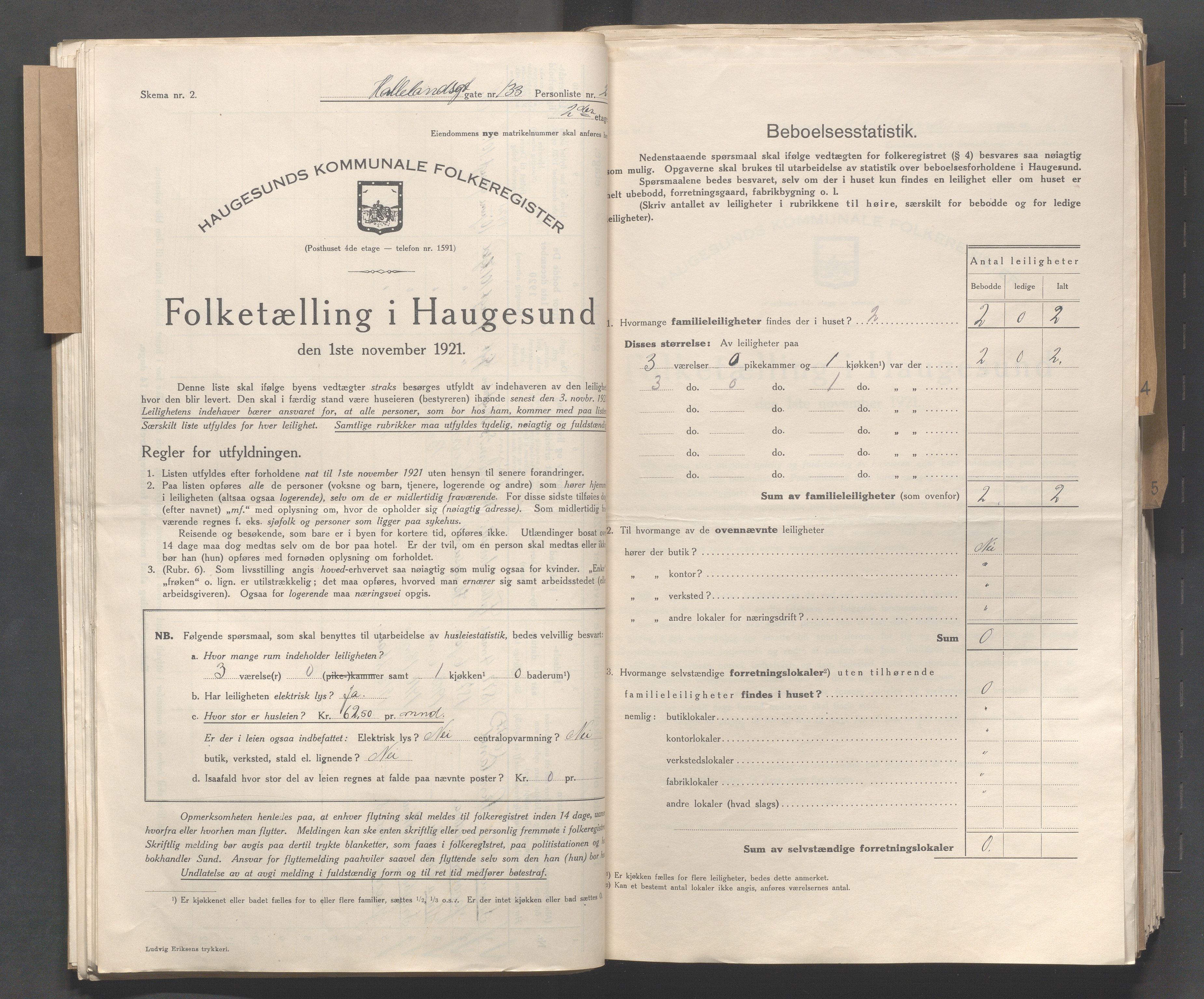 IKAR, Local census 1.11.1921 for Haugesund, 1921, p. 6691