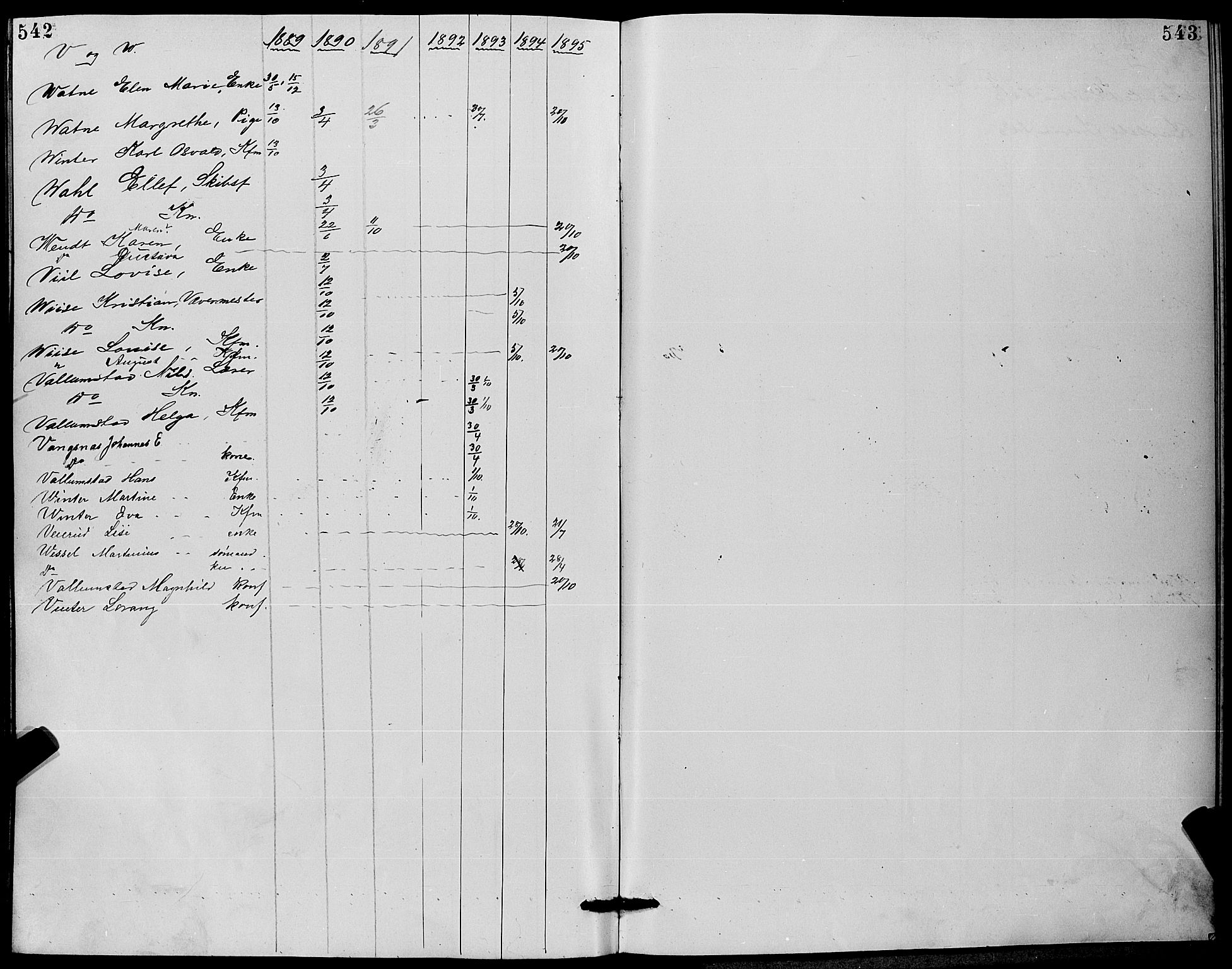 Strømm kirkebøker, AV/SAKO-A-322/G/Ga/L0002: Parish register (copy) no. I 2, 1885-1888, p. 542-543