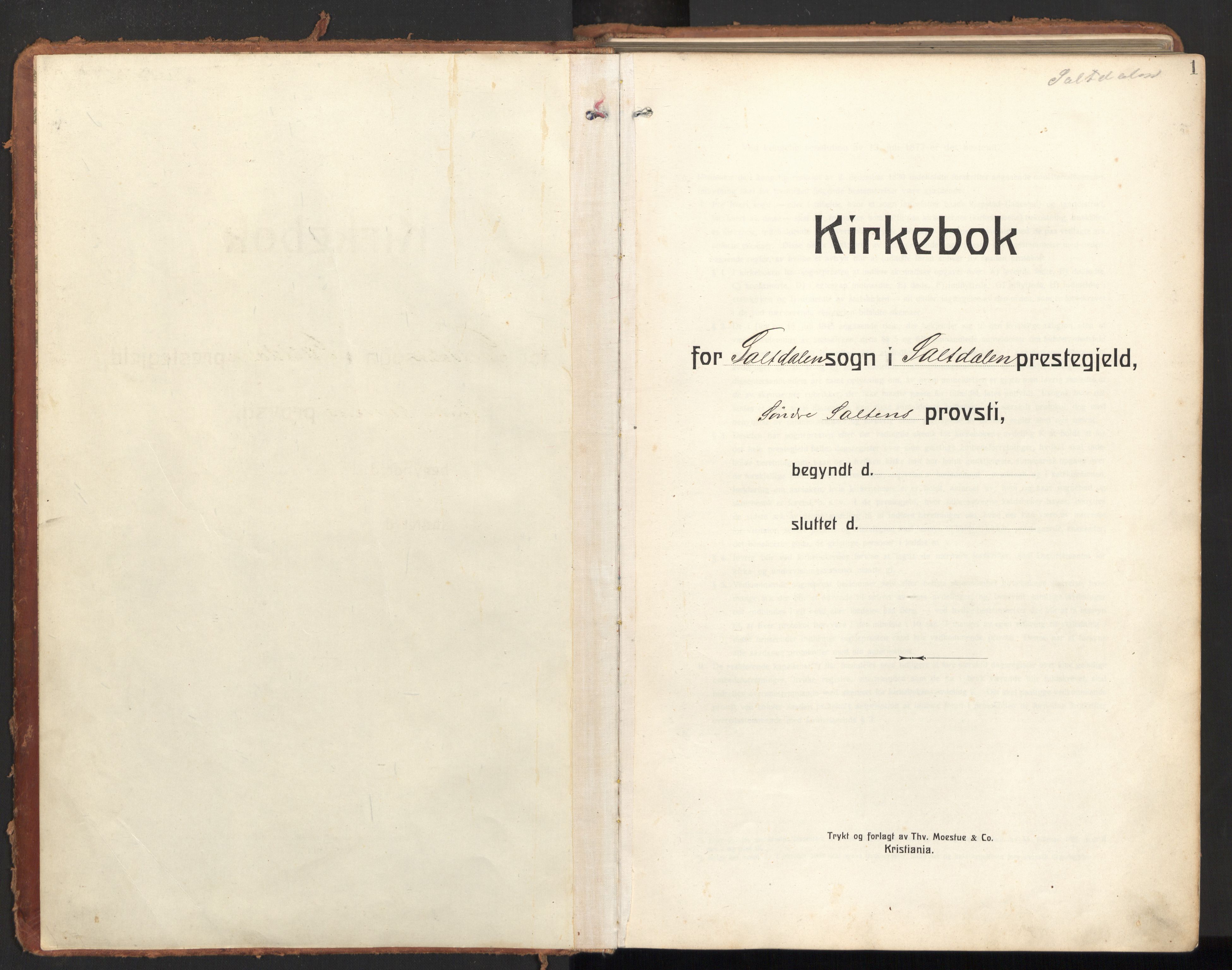 Ministerialprotokoller, klokkerbøker og fødselsregistre - Nordland, SAT/A-1459/847/L0683: Parish register (copy) no. 847C11, 1908-1929, p. 1