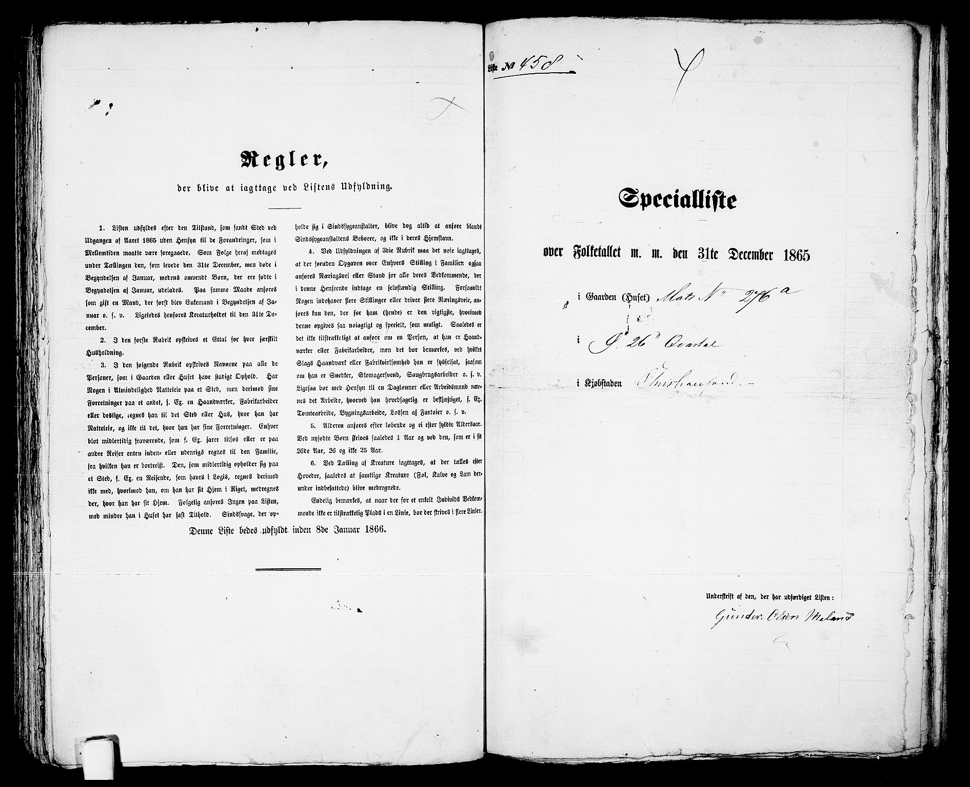 RA, 1865 census for Kristiansand, 1865, p. 938