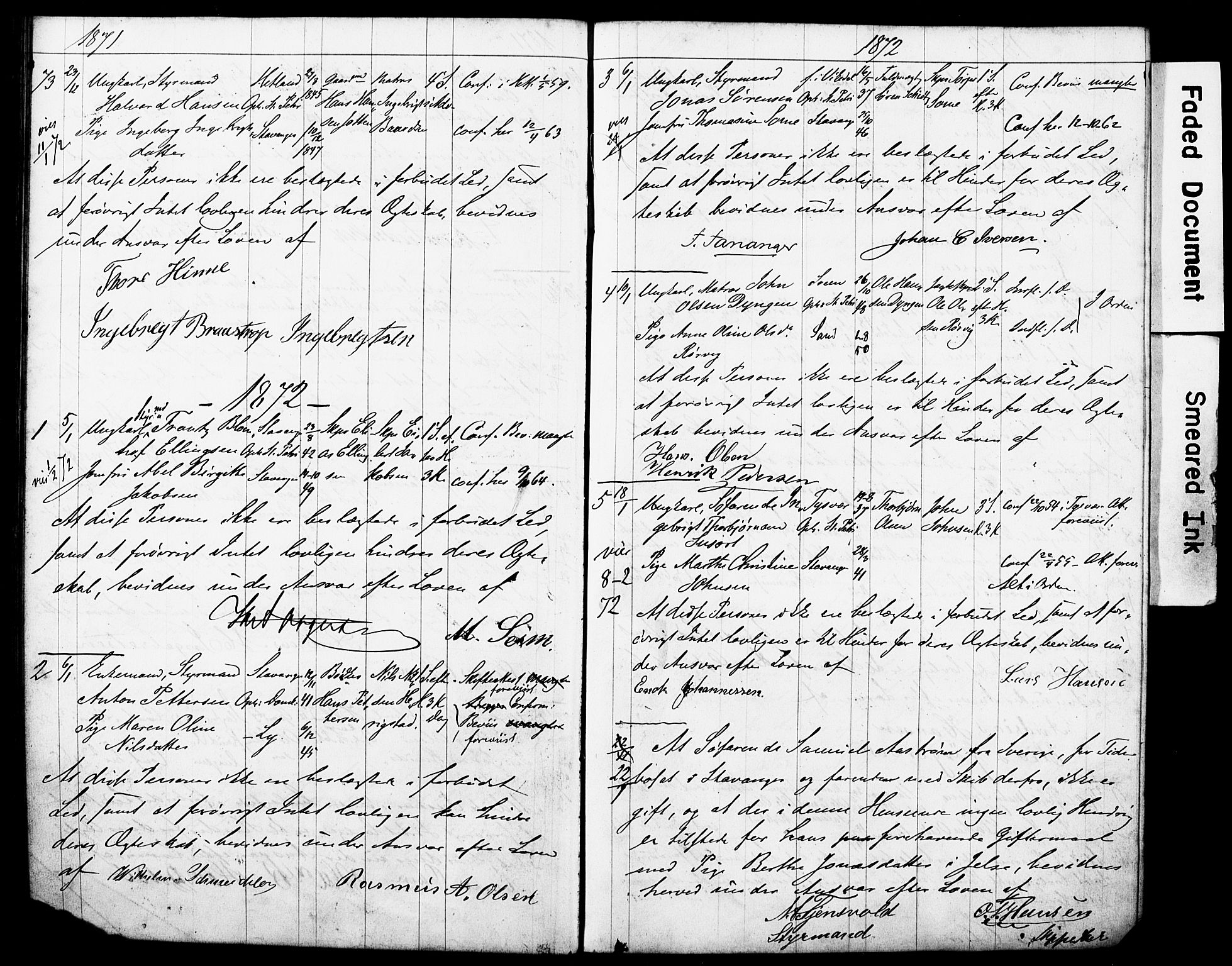 St. Petri sokneprestkontor, AV/SAST-A-101813/001/70/705BA/L0002: Banns register no. 2, 1866-1879