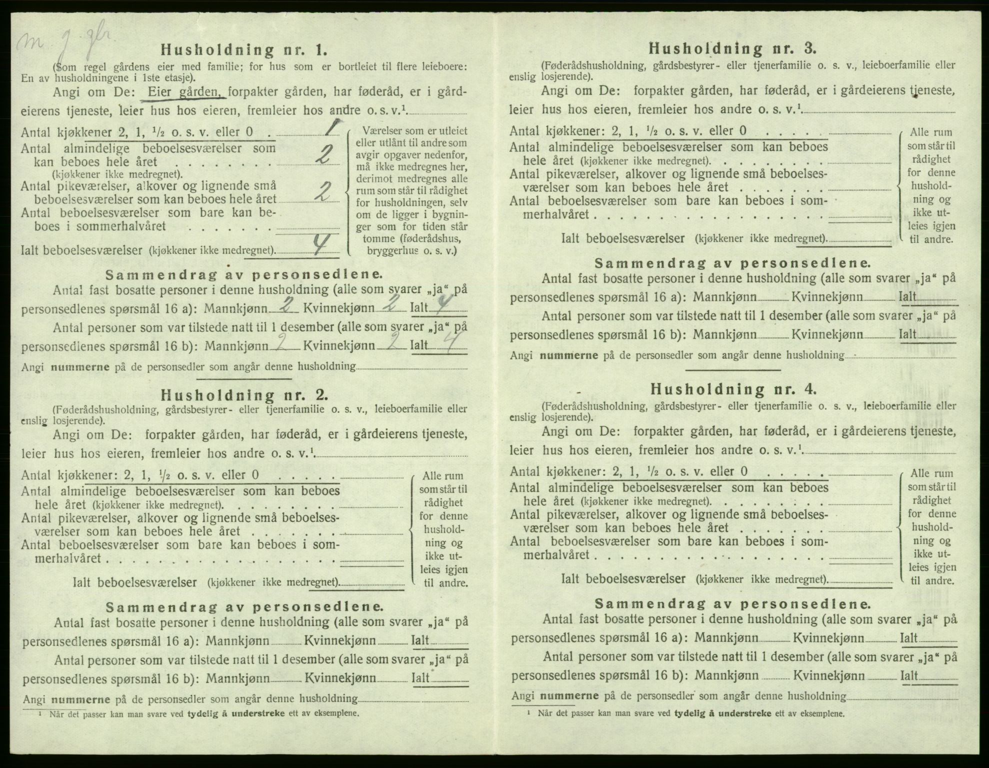 SAB, 1920 census for Stord, 1920, p. 1224