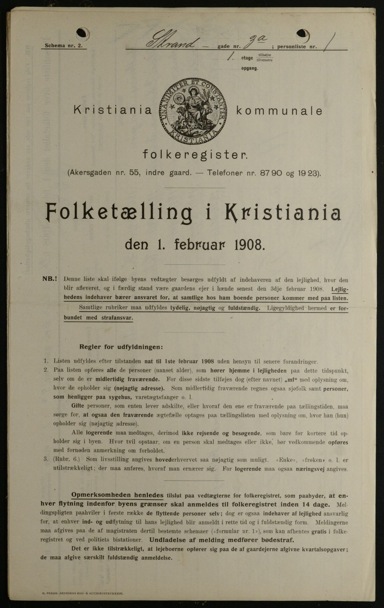 OBA, Municipal Census 1908 for Kristiania, 1908, p. 93247