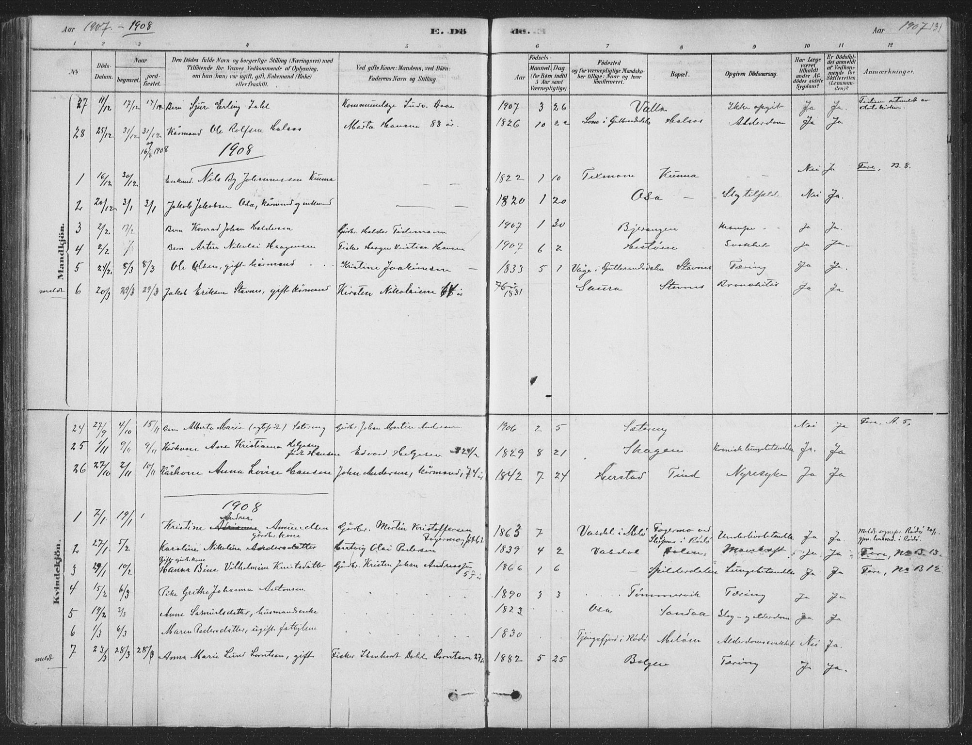 Ministerialprotokoller, klokkerbøker og fødselsregistre - Nordland, SAT/A-1459/843/L0627: Parish register (official) no. 843A02, 1878-1908, p. 131