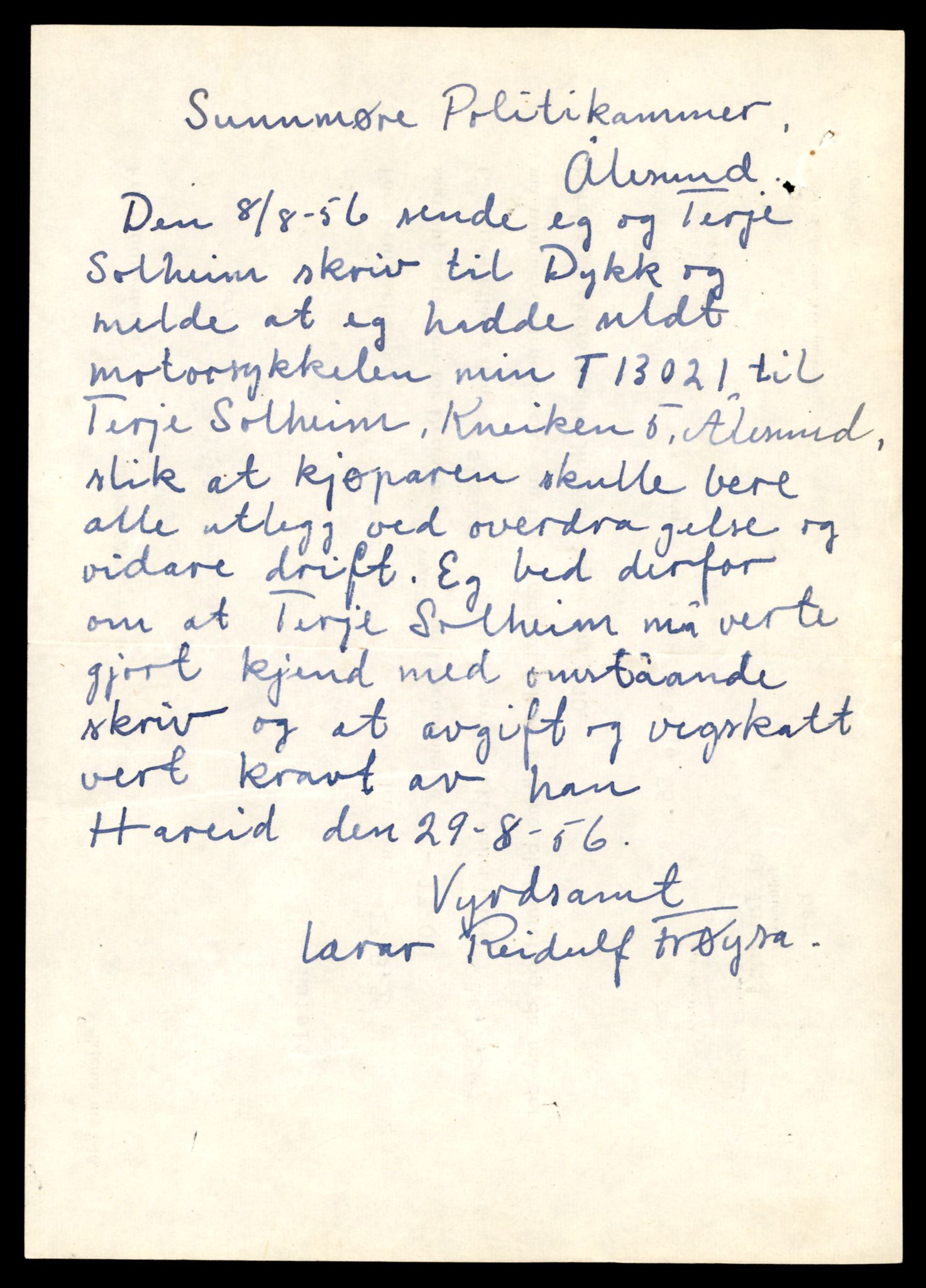 Møre og Romsdal vegkontor - Ålesund trafikkstasjon, AV/SAT-A-4099/F/Fe/L0036: Registreringskort for kjøretøy T 12831 - T 13030, 1927-1998, p. 3001