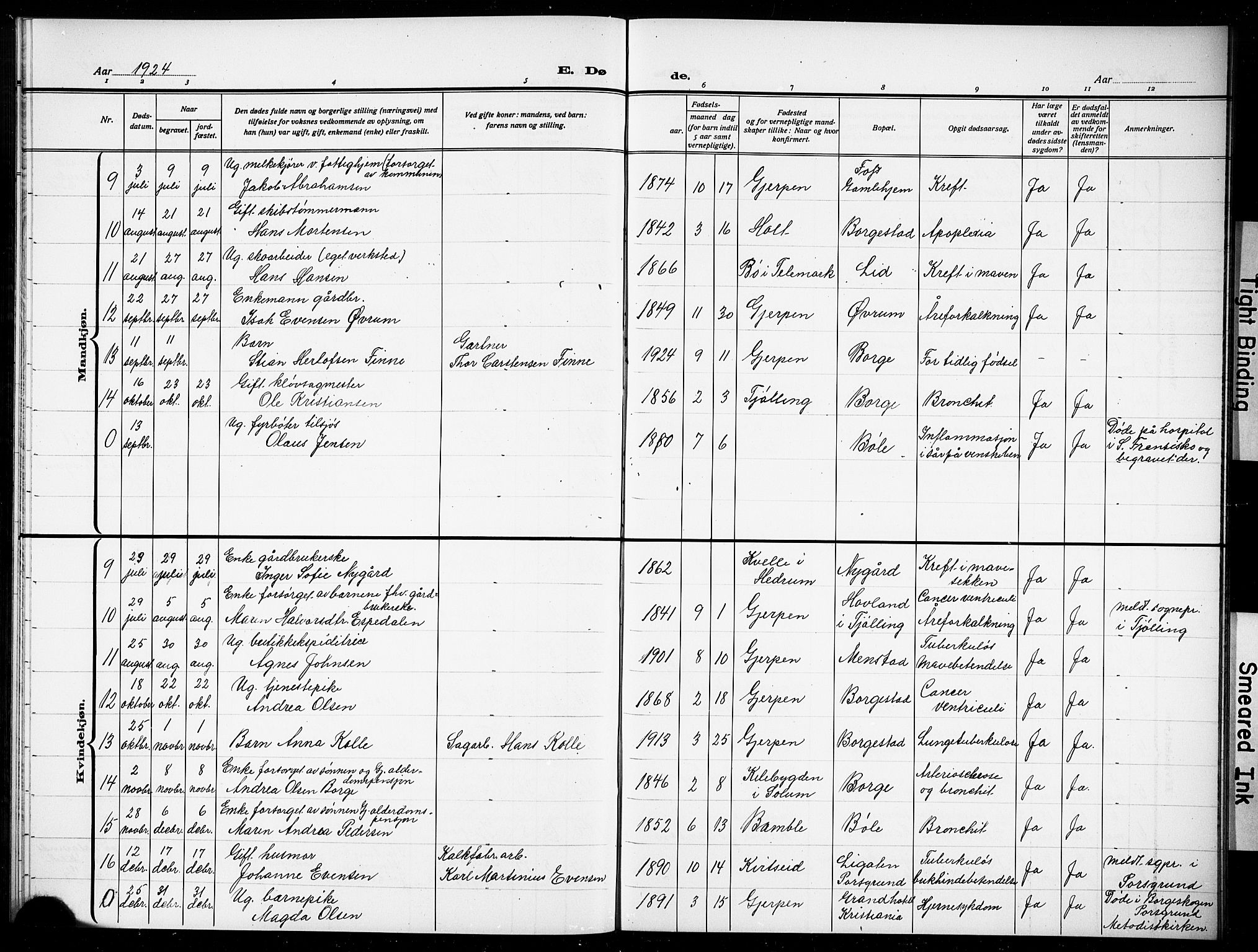 Gjerpen kirkebøker, AV/SAKO-A-265/G/Gb/L0001: Parish register (copy) no. II 1, 1920-1929