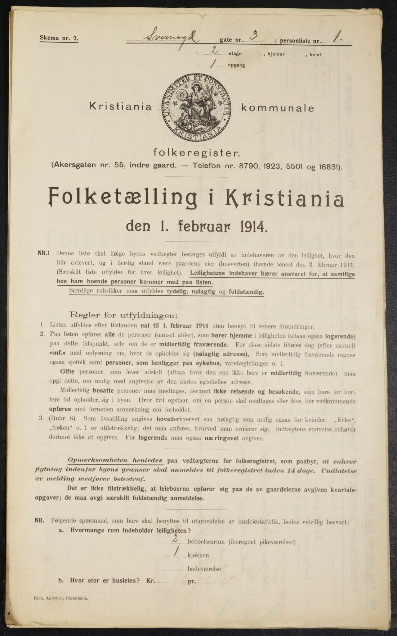 OBA, Municipal Census 1914 for Kristiania, 1914, p. 106636